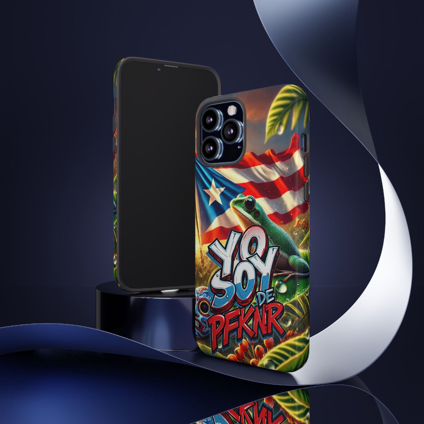 YO SOY DE PFKNR, Puerto Rican Pride Phone Case | Tough Cases, Tropical Vibe, Gift for Him/Her, Celebrations, Travel Enthusiasts, Eco-Friendly,