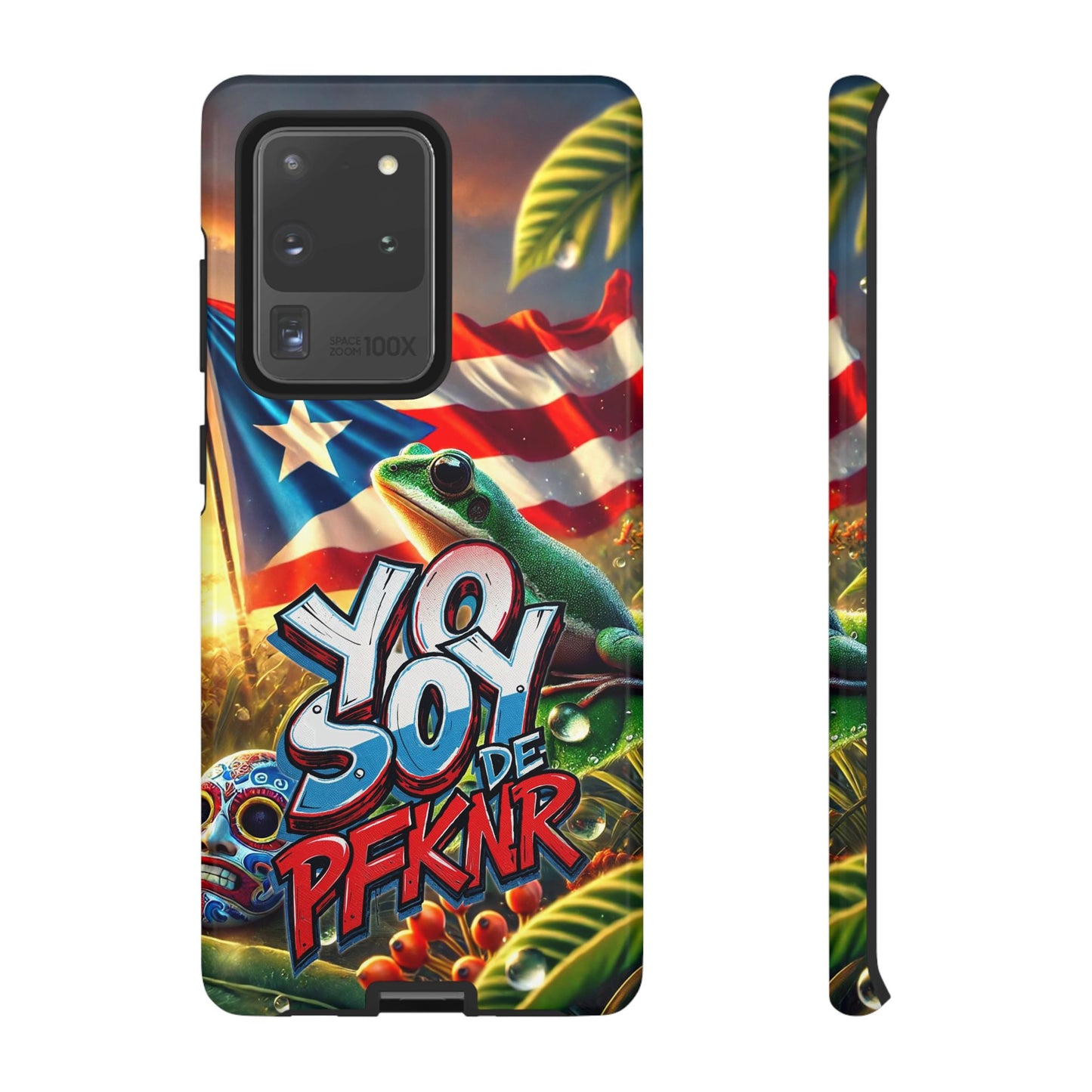 YO SOY DE PFKNR, Puerto Rican Pride Phone Case | Tough Cases, Tropical Vibe, Gift for Him/Her, Celebrations, Travel Enthusiasts, Eco-Friendly,