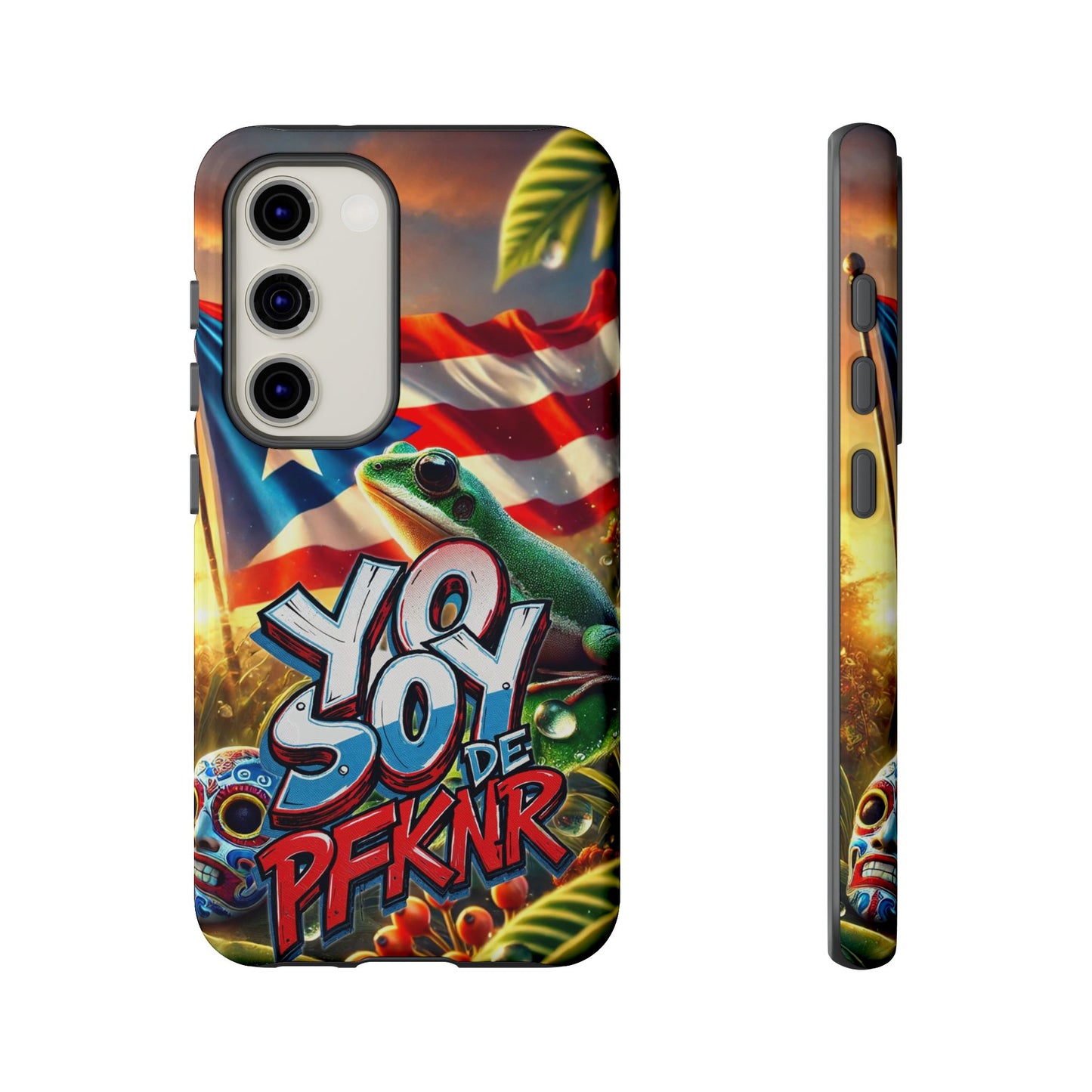 YO SOY DE PFKNR, Puerto Rican Pride Phone Case | Tough Cases, Tropical Vibe, Gift for Him/Her, Celebrations, Travel Enthusiasts, Eco-Friendly,