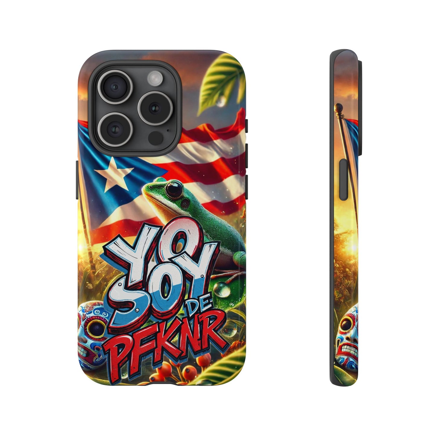 YO SOY DE PFKNR, Puerto Rican Pride Phone Case | Tough Cases, Tropical Vibe, Gift for Him/Her, Celebrations, Travel Enthusiasts, Eco-Friendly,