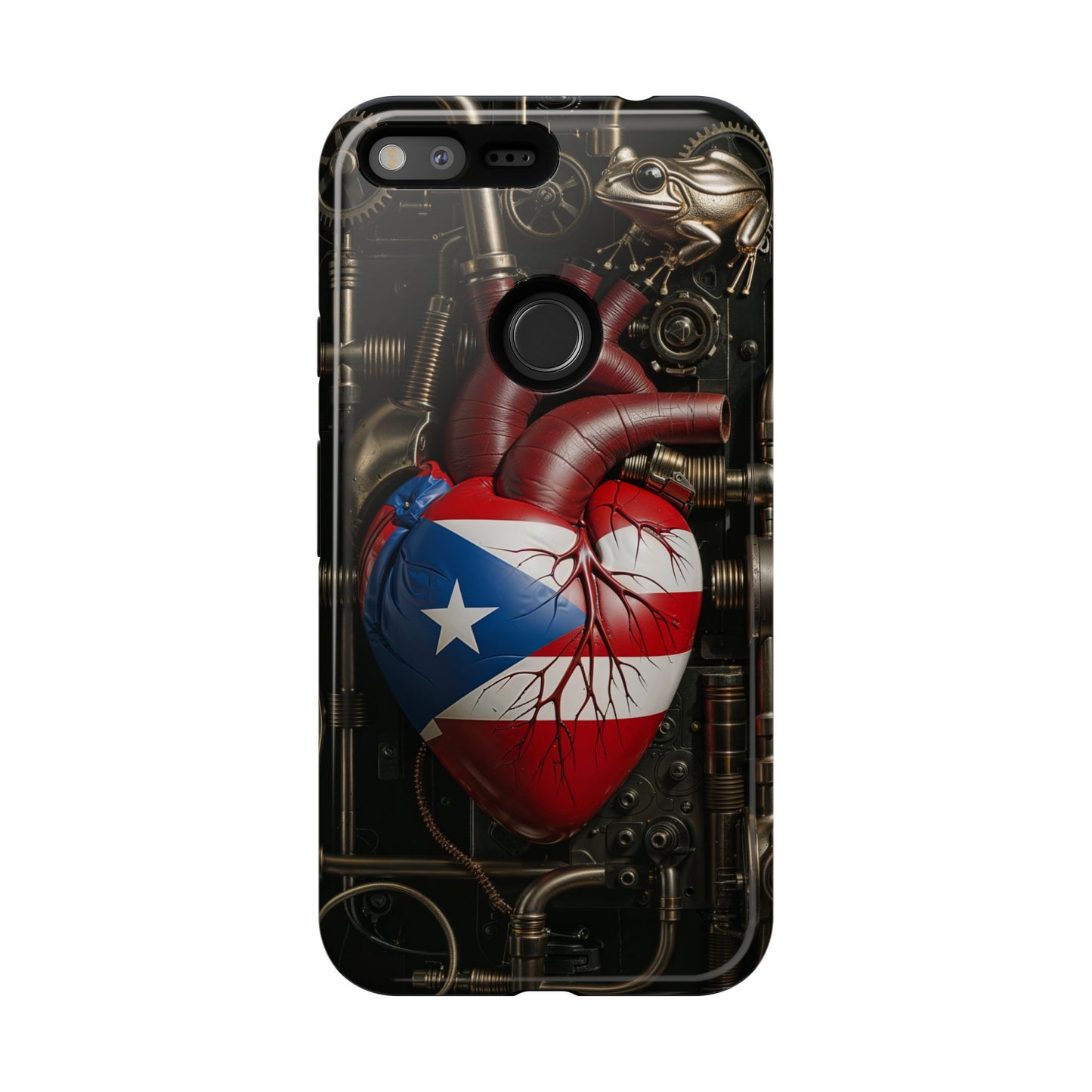 Artistic Phone Case CORAZON DE PUERTO RICO, Tough Cases for Music Lovers, Unique Accessories for Gifts, Heart and Puerto Rican Pride, Stylish Phone Covers
