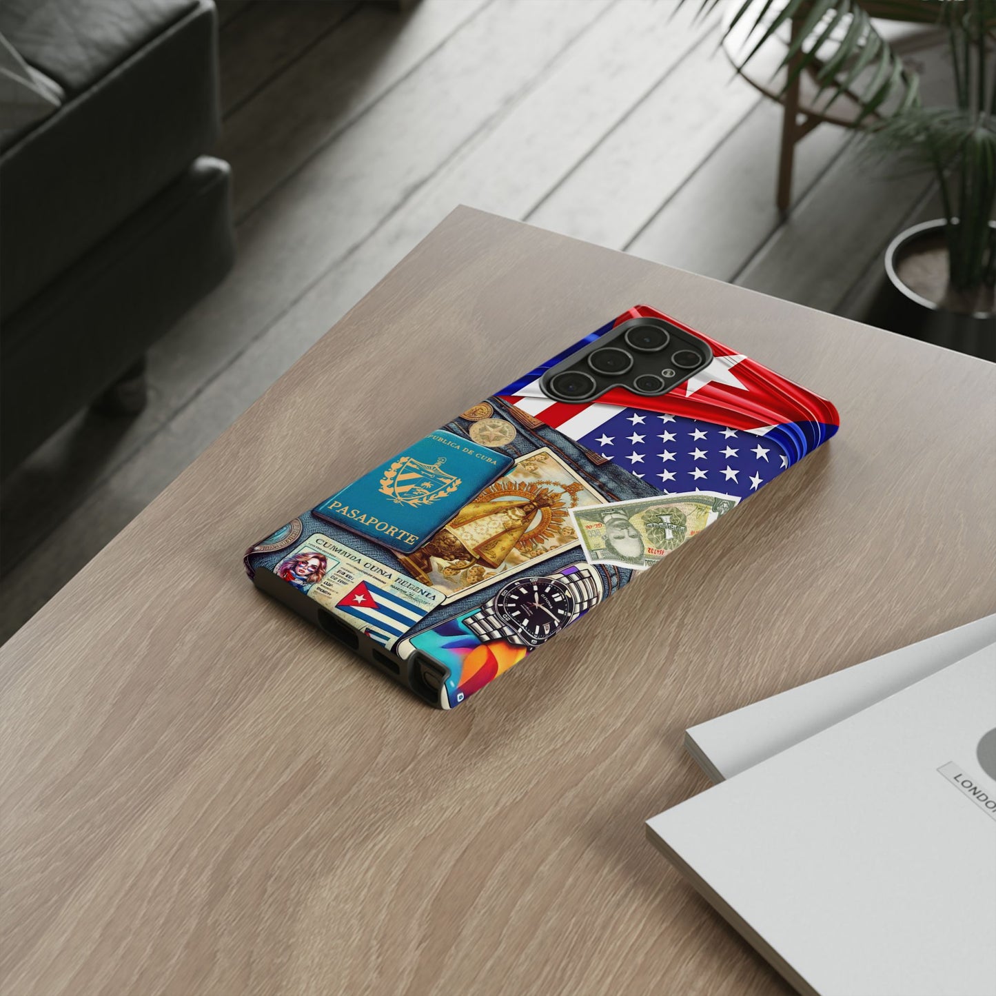 FUNDA PARA TELEFONO, IPHONE, SAMSUNG, MIKAELA, CUBA, CULTURA CUBANA, BANDERA DE CUBA