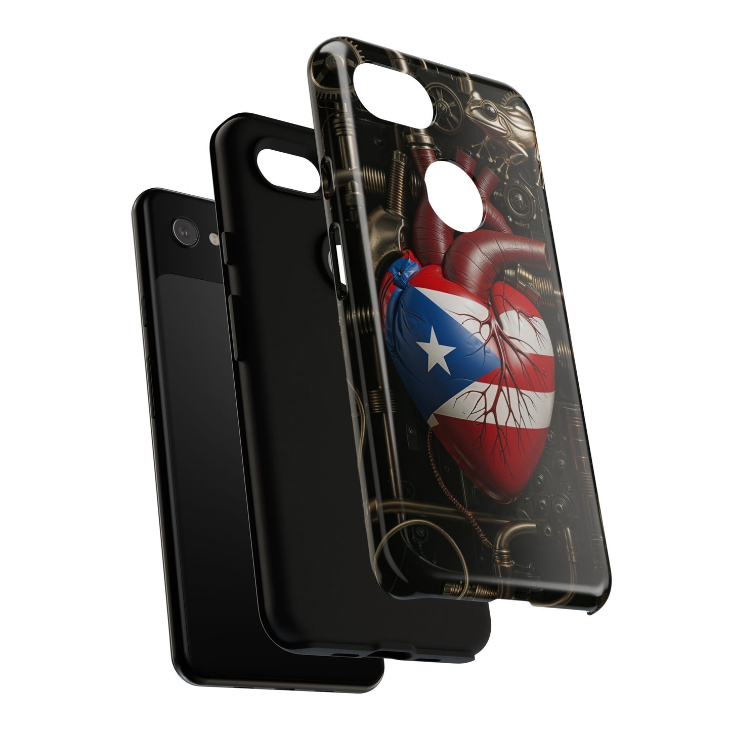 Artistic Phone Case CORAZON DE PUERTO RICO, Tough Cases for Music Lovers, Unique Accessories for Gifts, Heart and Puerto Rican Pride, Stylish Phone Covers