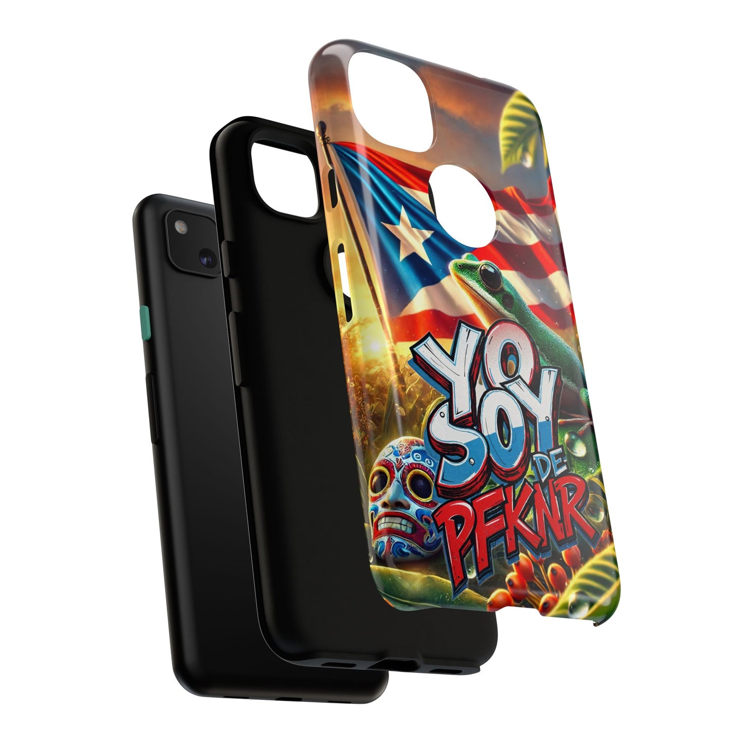 YO SOY DE PFKNR, Puerto Rican Pride Phone Case | Tough Cases, Tropical Vibe, Gift for Him/Her, Celebrations, Travel Enthusiasts, Eco-Friendly,