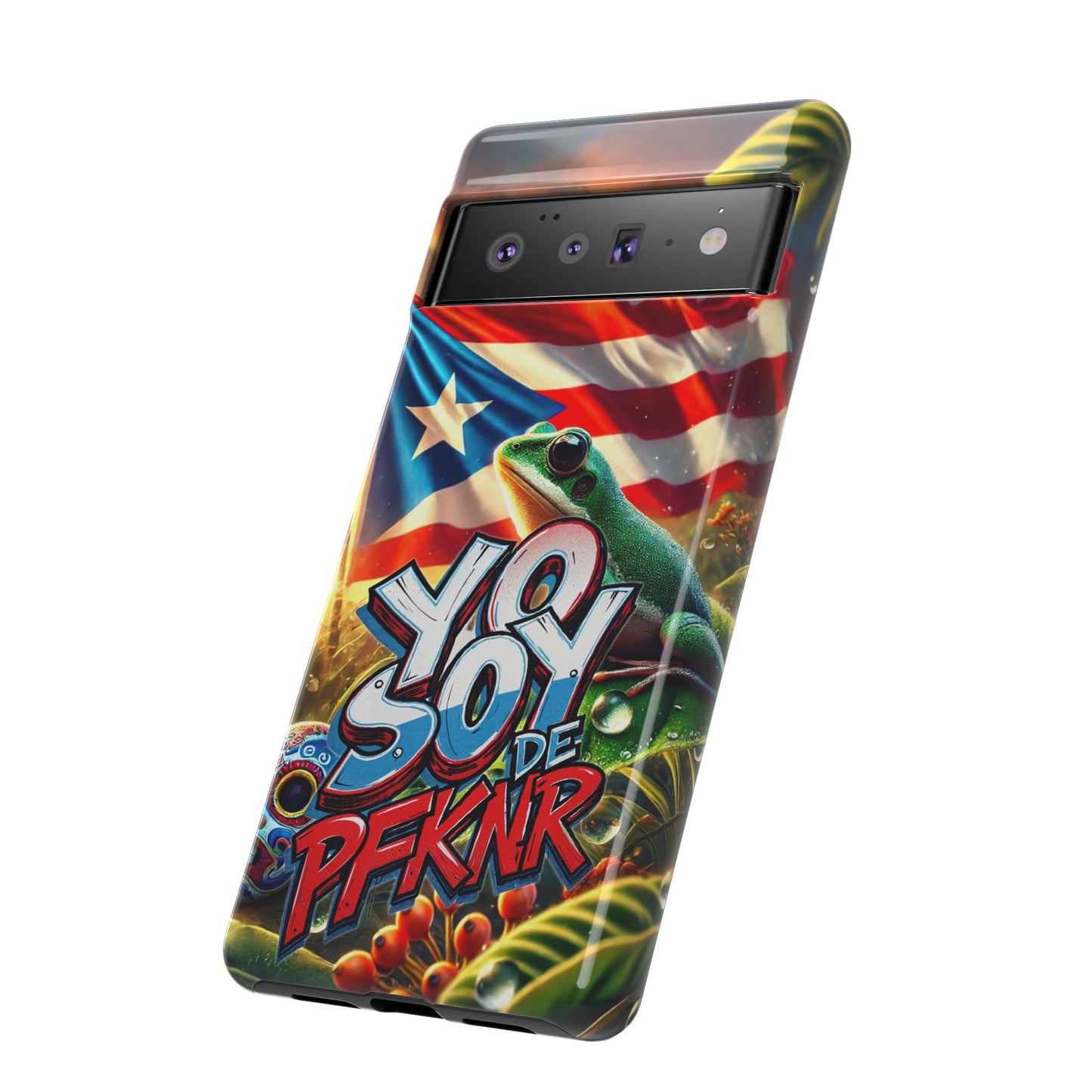 YO SOY DE PFKNR, Puerto Rican Pride Phone Case | Tough Cases, Tropical Vibe, Gift for Him/Her, Celebrations, Travel Enthusiasts, Eco-Friendly,