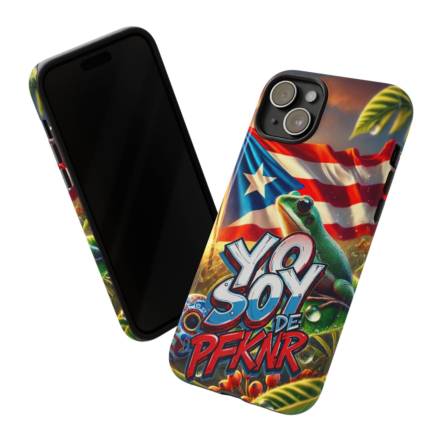 YO SOY DE PFKNR, Puerto Rican Pride Phone Case | Tough Cases, Tropical Vibe, Gift for Him/Her, Celebrations, Travel Enthusiasts, Eco-Friendly,