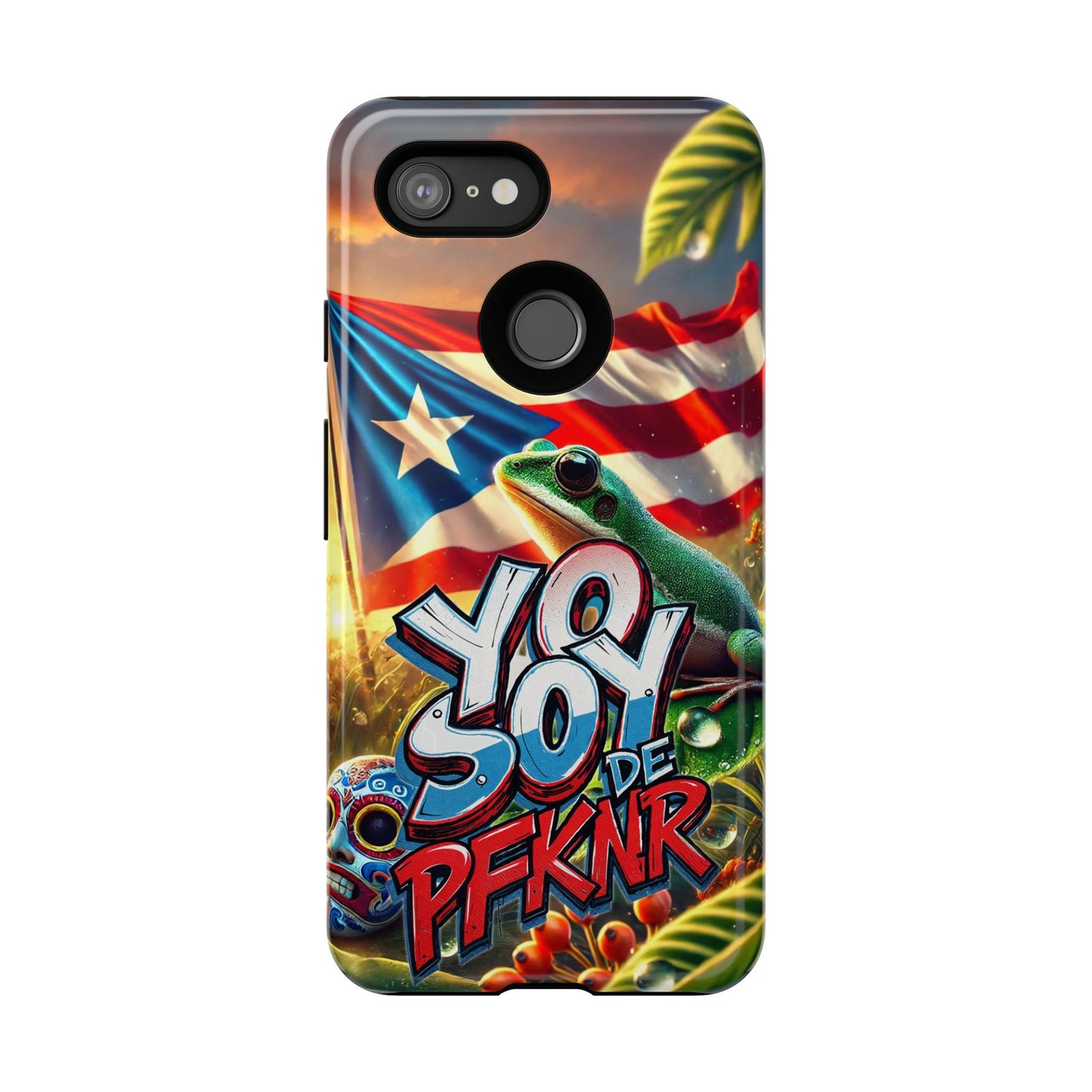 YO SOY DE PFKNR, Puerto Rican Pride Phone Case | Tough Cases, Tropical Vibe, Gift for Him/Her, Celebrations, Travel Enthusiasts, Eco-Friendly,