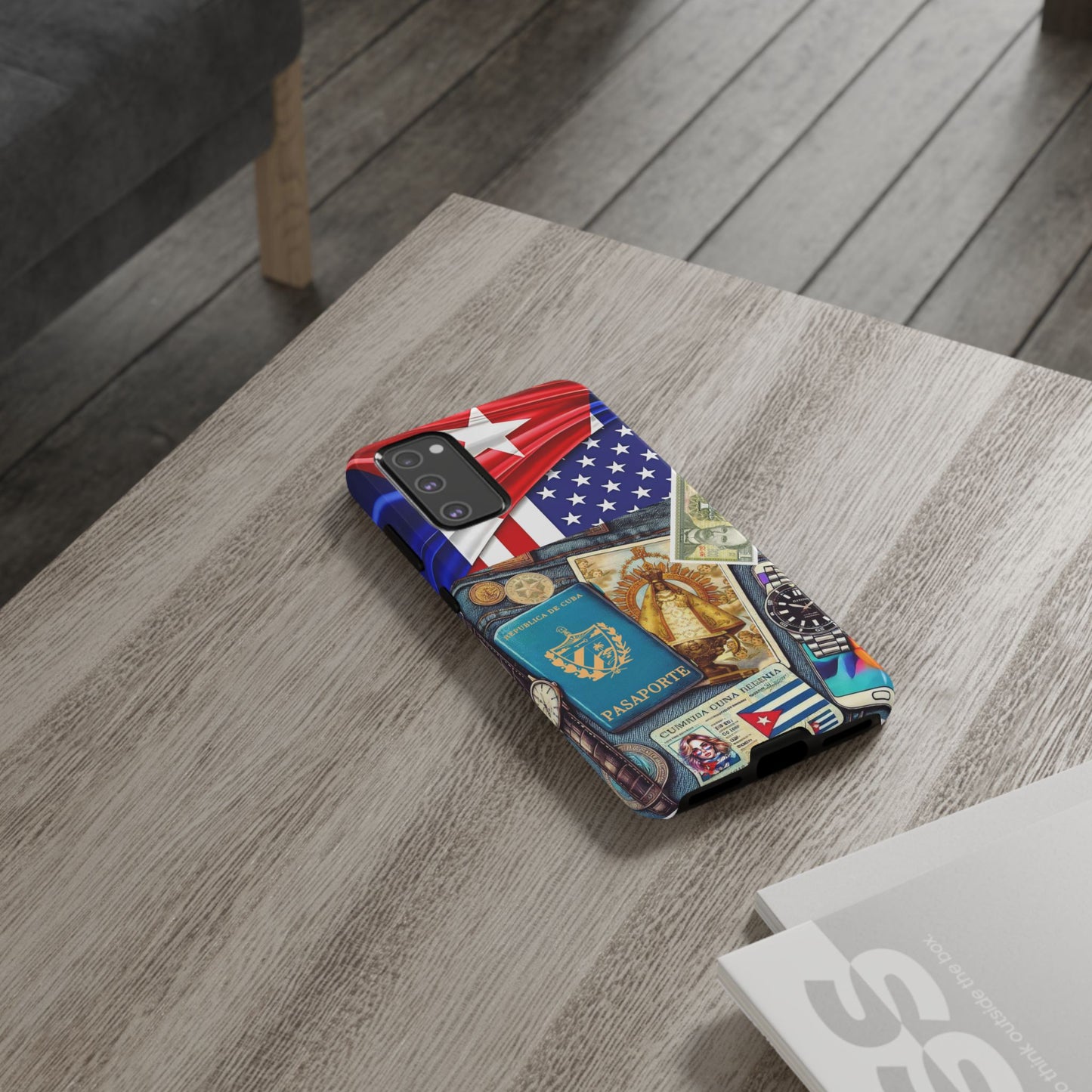 FUNDA PARA TELEFONO, IPHONE, SAMSUNG, MIKAELA, CUBA, CULTURA CUBANA, BANDERA DE CUBA