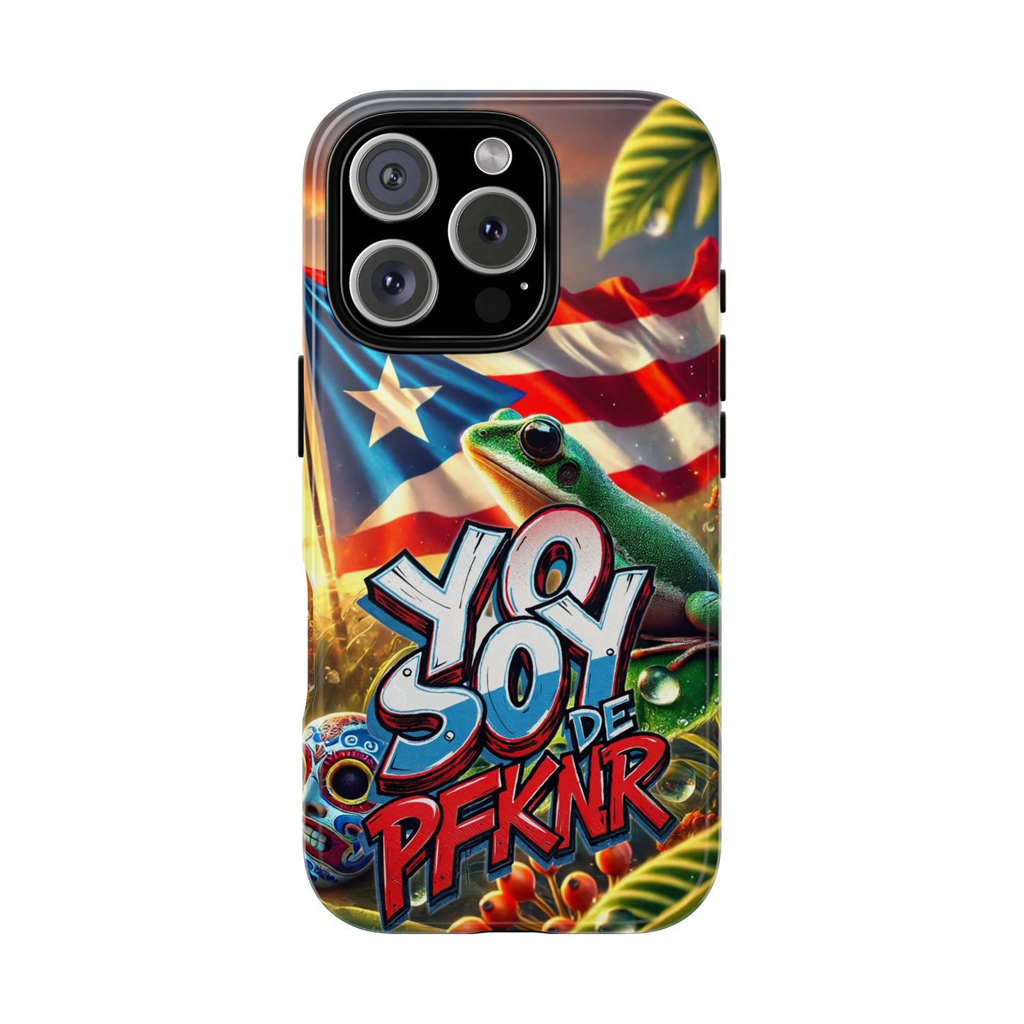YO SOY DE PFKNR, Puerto Rican Pride Phone Case | Tough Cases, Tropical Vibe, Gift for Him/Her, Celebrations, Travel Enthusiasts, Eco-Friendly,