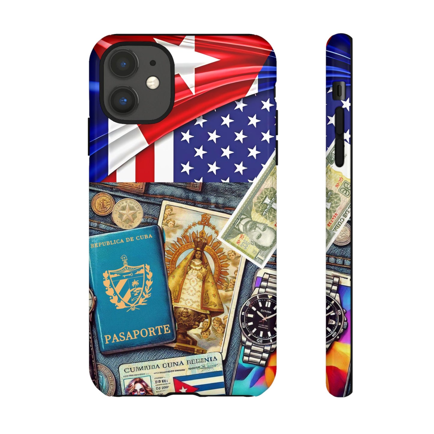 FUNDA PARA TELEFONO, IPHONE, SAMSUNG, MIKAELA, CUBA, CULTURA CUBANA, BANDERA DE CUBA