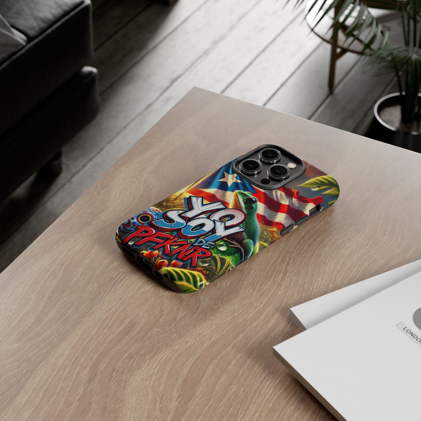 YO SOY DE PFKNR, Puerto Rican Pride Phone Case | Tough Cases, Tropical Vibe, Gift for Him/Her, Celebrations, Travel Enthusiasts, Eco-Friendly,