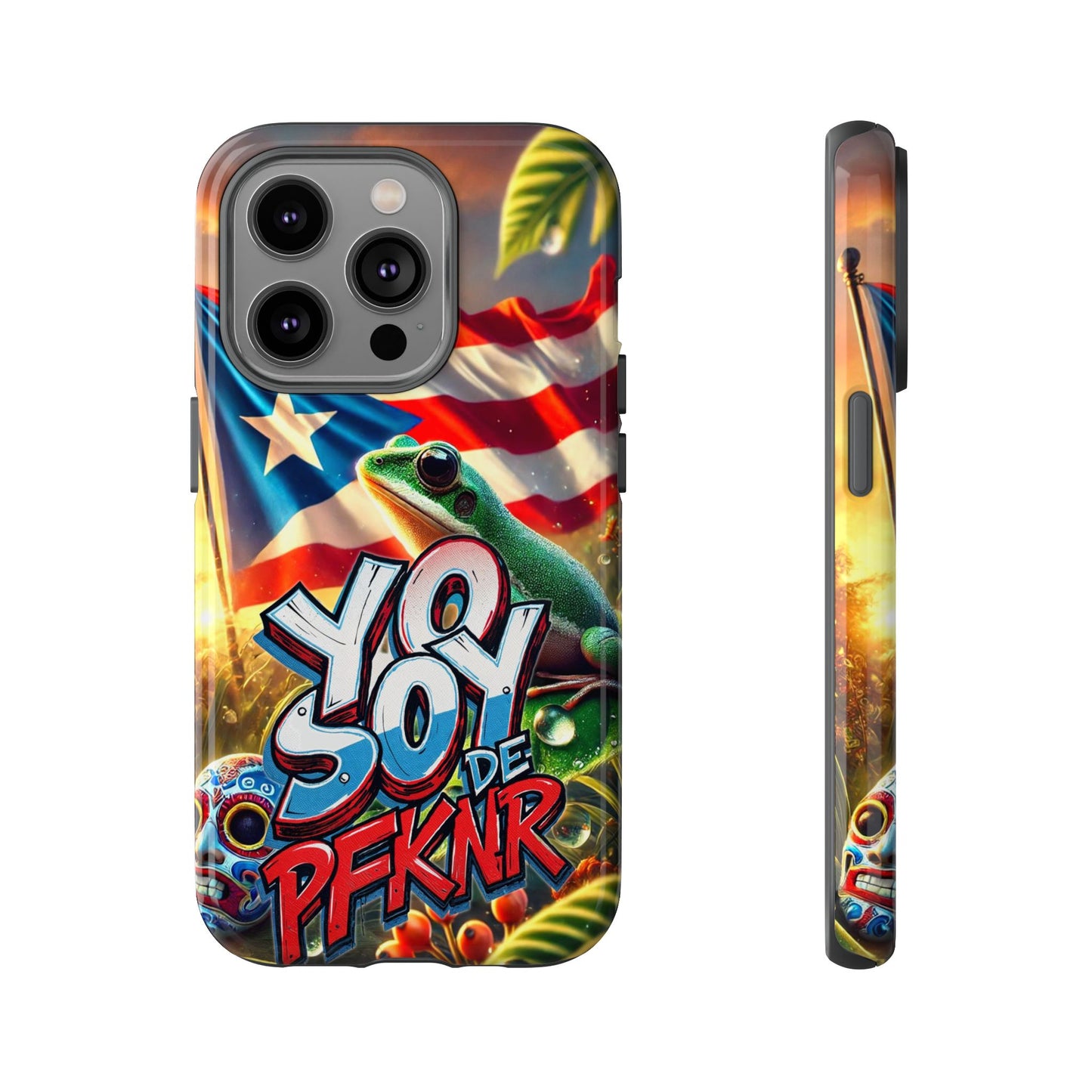 YO SOY DE PFKNR, Puerto Rican Pride Phone Case | Tough Cases, Tropical Vibe, Gift for Him/Her, Celebrations, Travel Enthusiasts, Eco-Friendly,