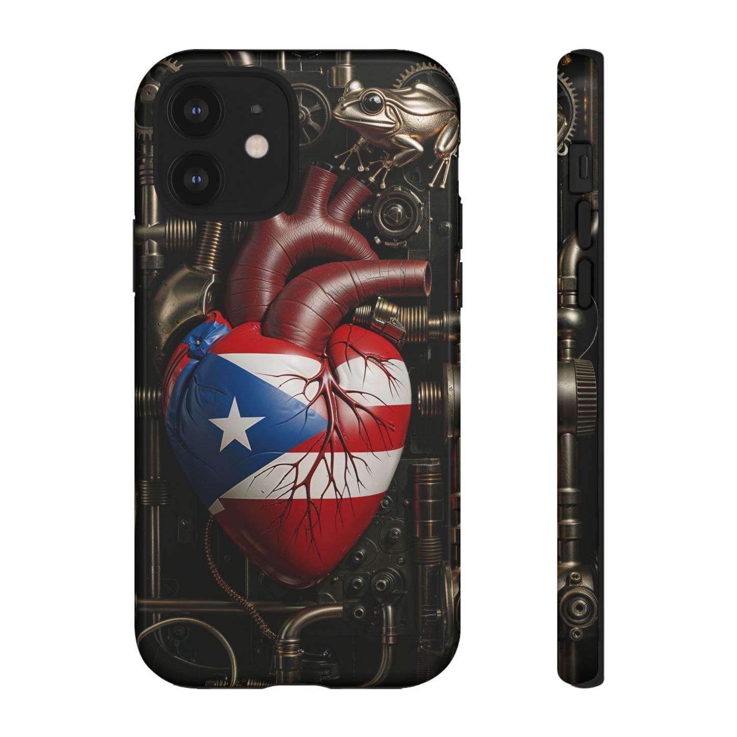 Artistic Phone Case CORAZON DE PUERTO RICO, Tough Cases for Music Lovers, Unique Accessories for Gifts, Heart and Puerto Rican Pride, Stylish Phone Covers
