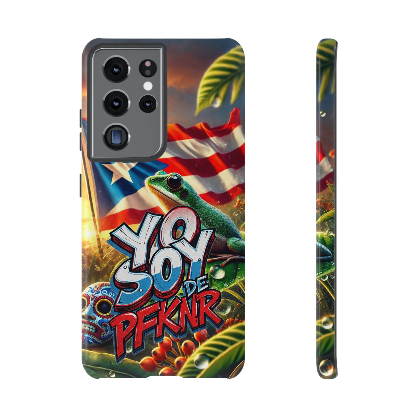 YO SOY DE PFKNR, Puerto Rican Pride Phone Case | Tough Cases, Tropical Vibe, Gift for Him/Her, Celebrations, Travel Enthusiasts, Eco-Friendly,