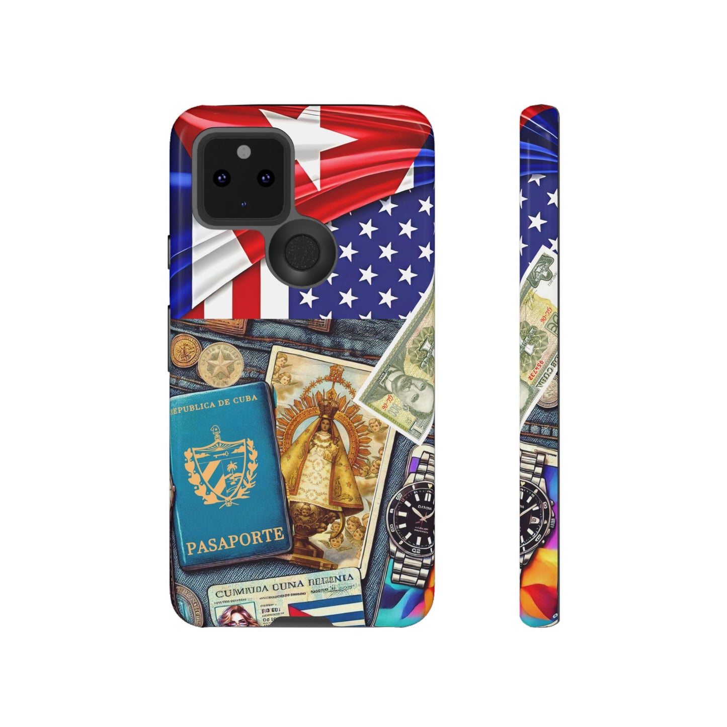 FUNDA PARA TELEFONO, IPHONE, SAMSUNG, MIKAELA, CUBA, CULTURA CUBANA, BANDERA DE CUBA