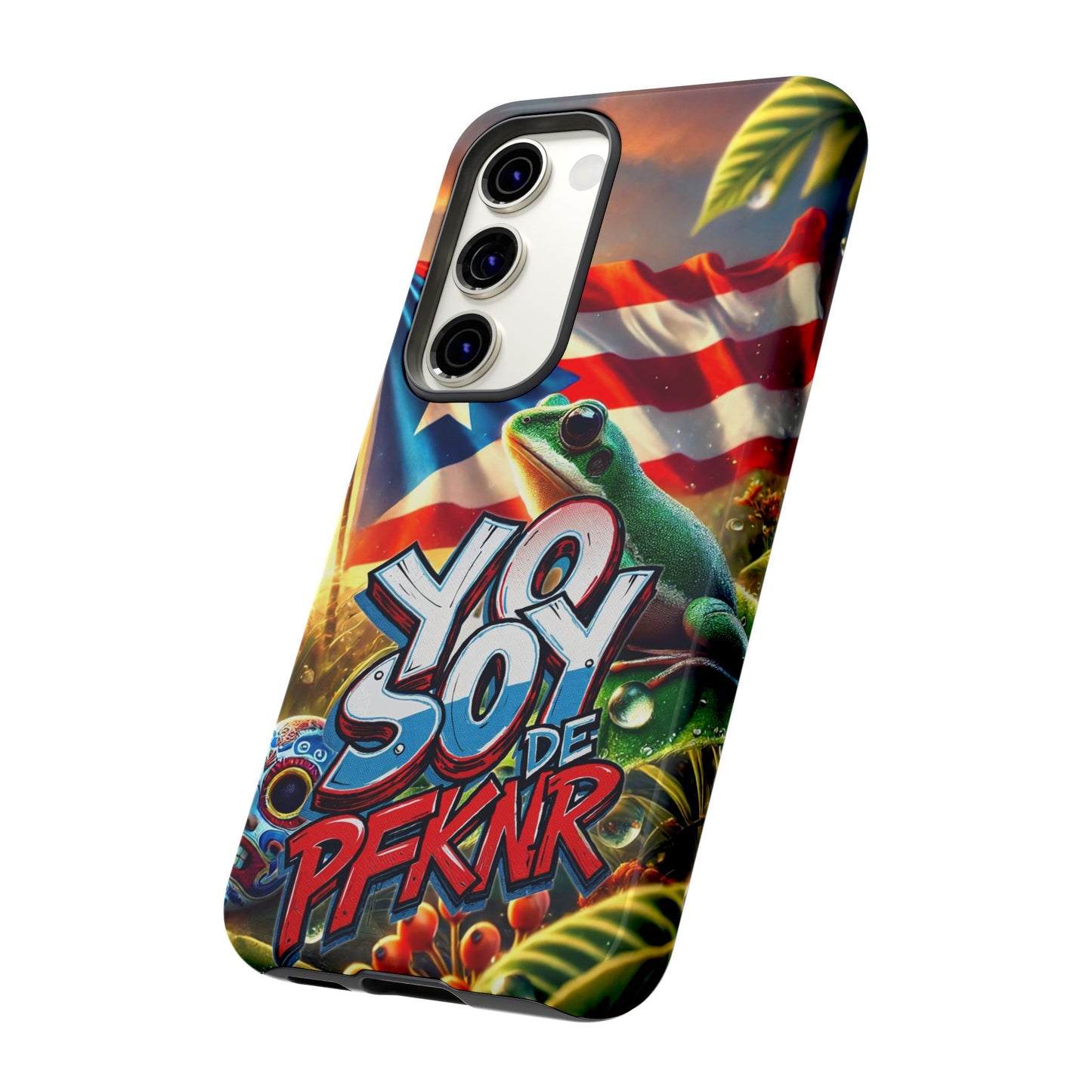 YO SOY DE PFKNR, Puerto Rican Pride Phone Case | Tough Cases, Tropical Vibe, Gift for Him/Her, Celebrations, Travel Enthusiasts, Eco-Friendly,