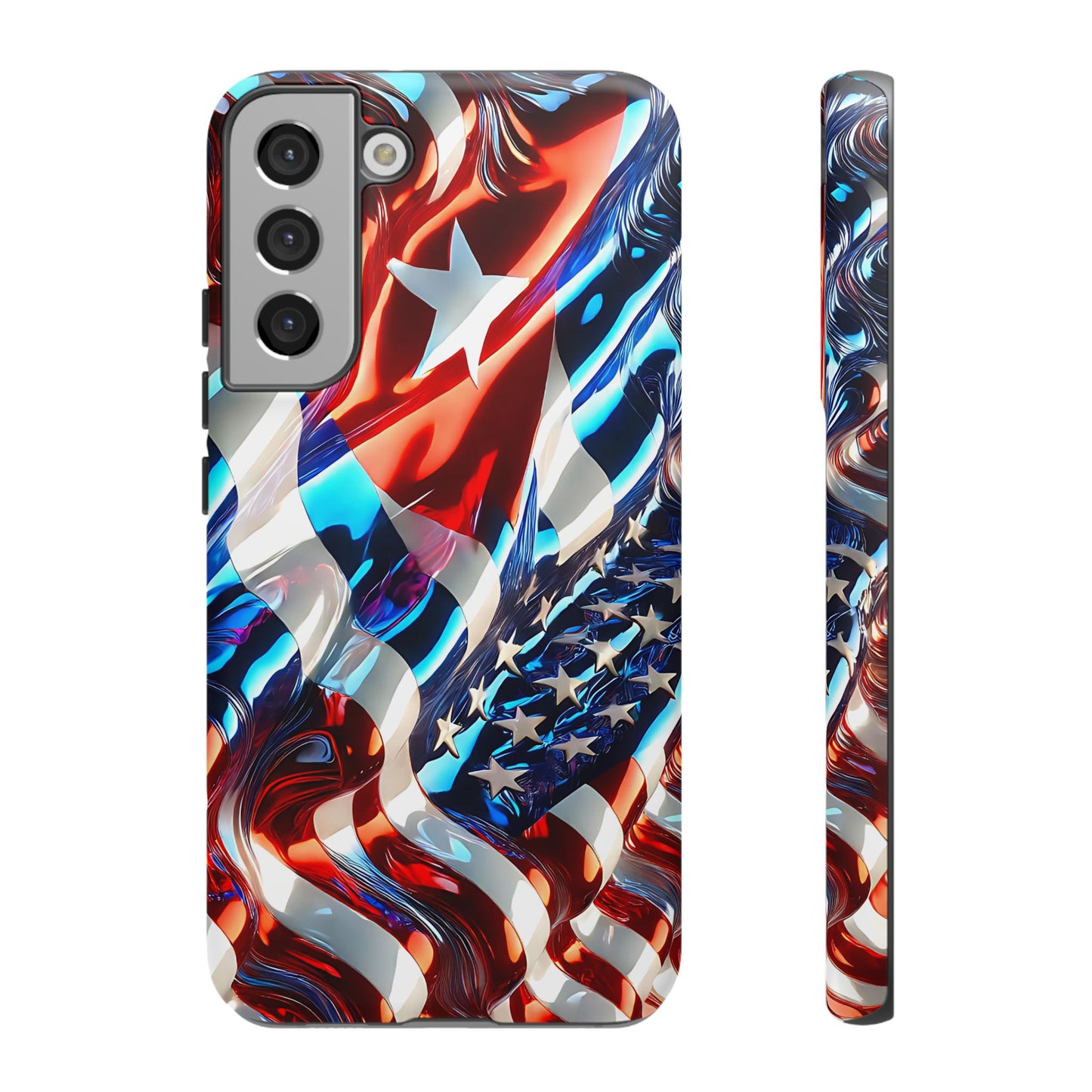 FUNDA PARA TELEFONO BANDERA DE CUBA Y ESTADOS UNIDOS, BRILLO CALIDADI, ASERE