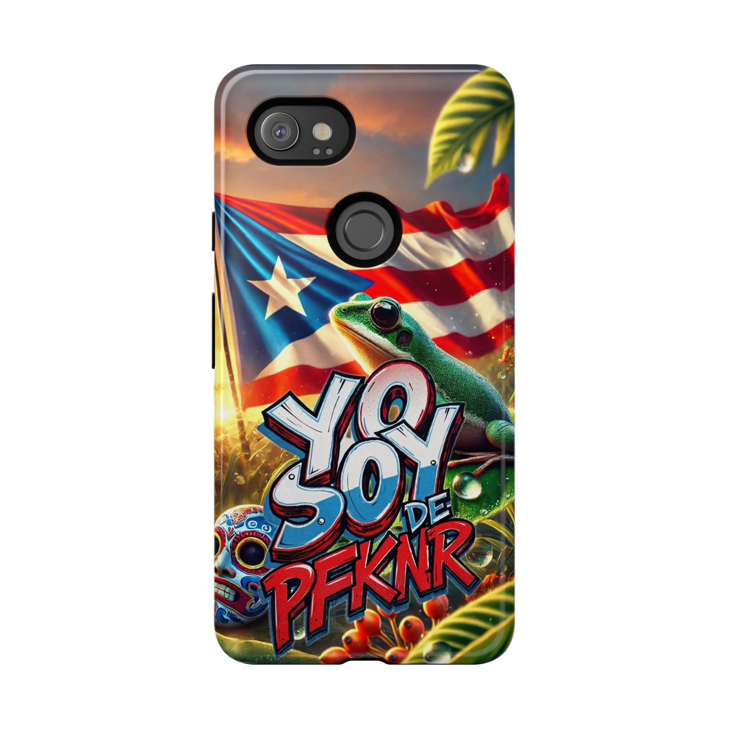 YO SOY DE PFKNR, Puerto Rican Pride Phone Case | Tough Cases, Tropical Vibe, Gift for Him/Her, Celebrations, Travel Enthusiasts, Eco-Friendly,