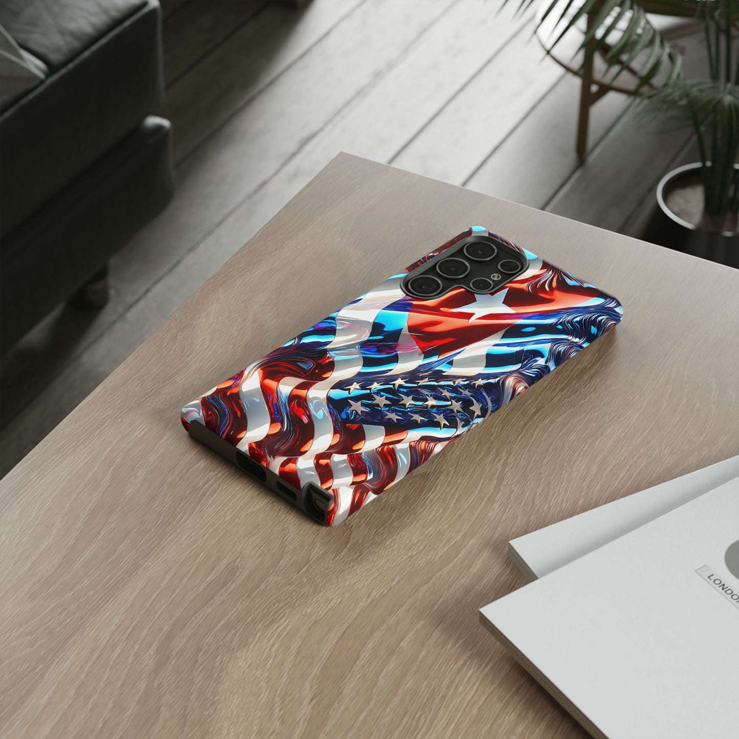 FUNDA PARA TELEFONO BANDERA DE CUBA Y ESTADOS UNIDOS, BRILLO CALIDADI, ASERE