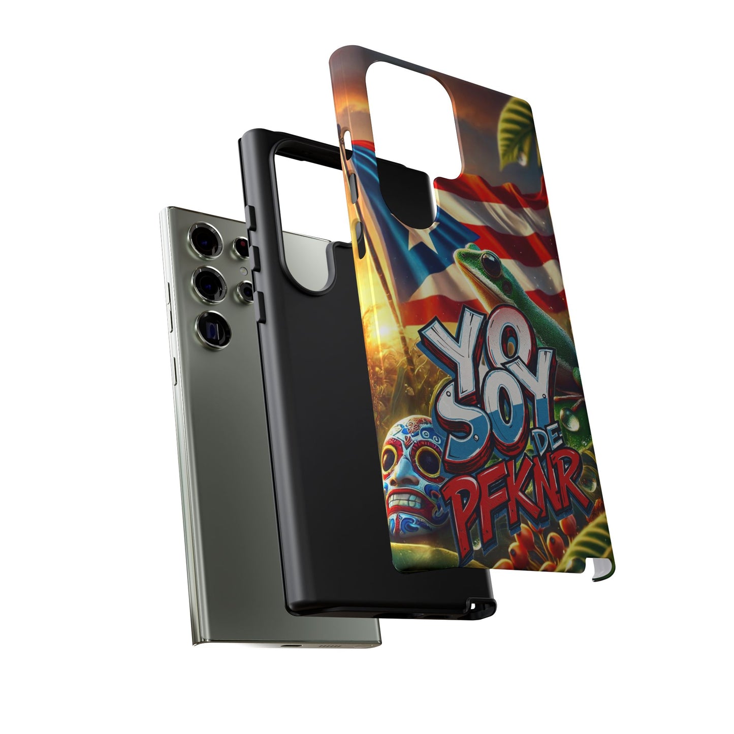 YO SOY DE PFKNR, Puerto Rican Pride Phone Case | Tough Cases, Tropical Vibe, Gift for Him/Her, Celebrations, Travel Enthusiasts, Eco-Friendly,