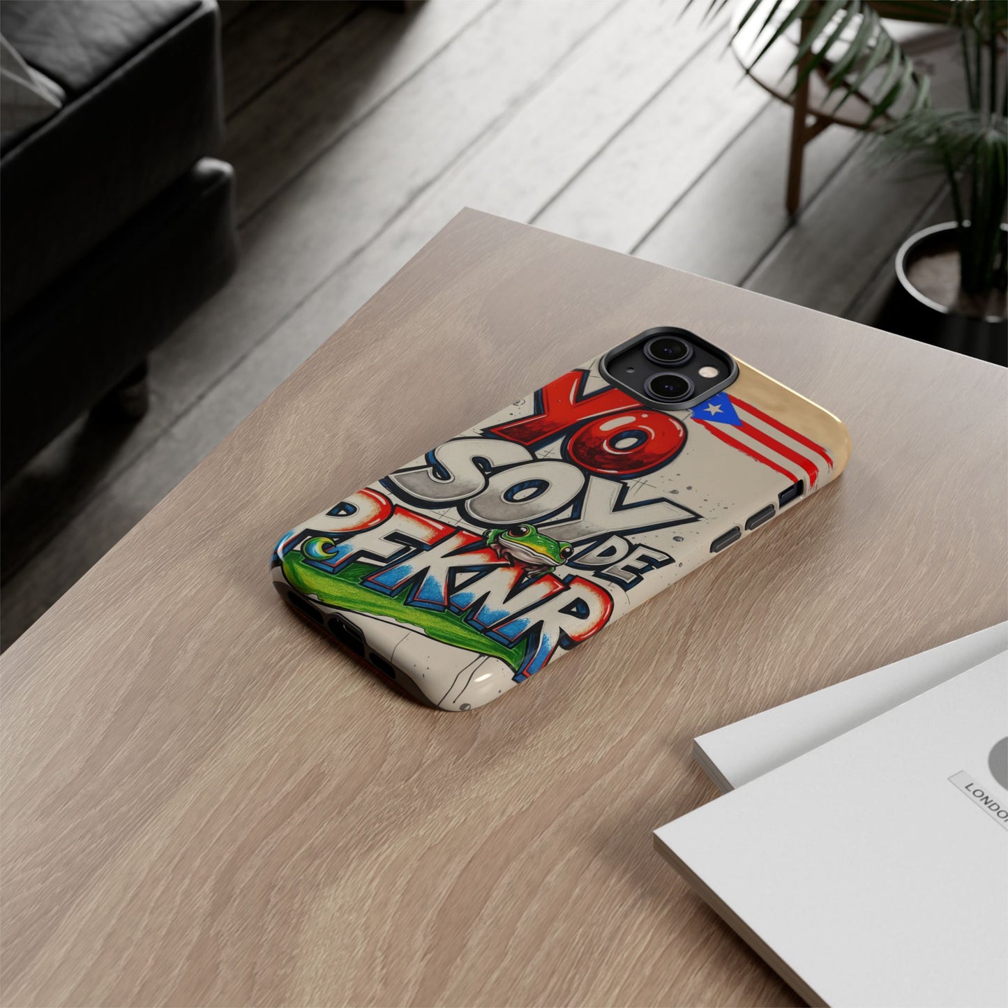 YO SOY DE PFKNR, Cases Phone Case for Unapologetic Style, Gift for Trendsetters, Urban Art Design, Fun Decor for Any Occasion, PUERTO RICO, COQUI