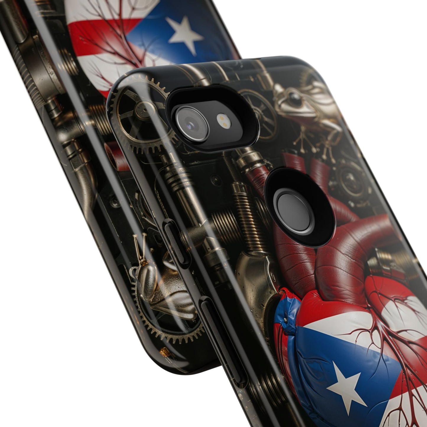 Artistic Phone Case CORAZON DE PUERTO RICO, Tough Cases for Music Lovers, Unique Accessories for Gifts, Heart and Puerto Rican Pride, Stylish Phone Covers