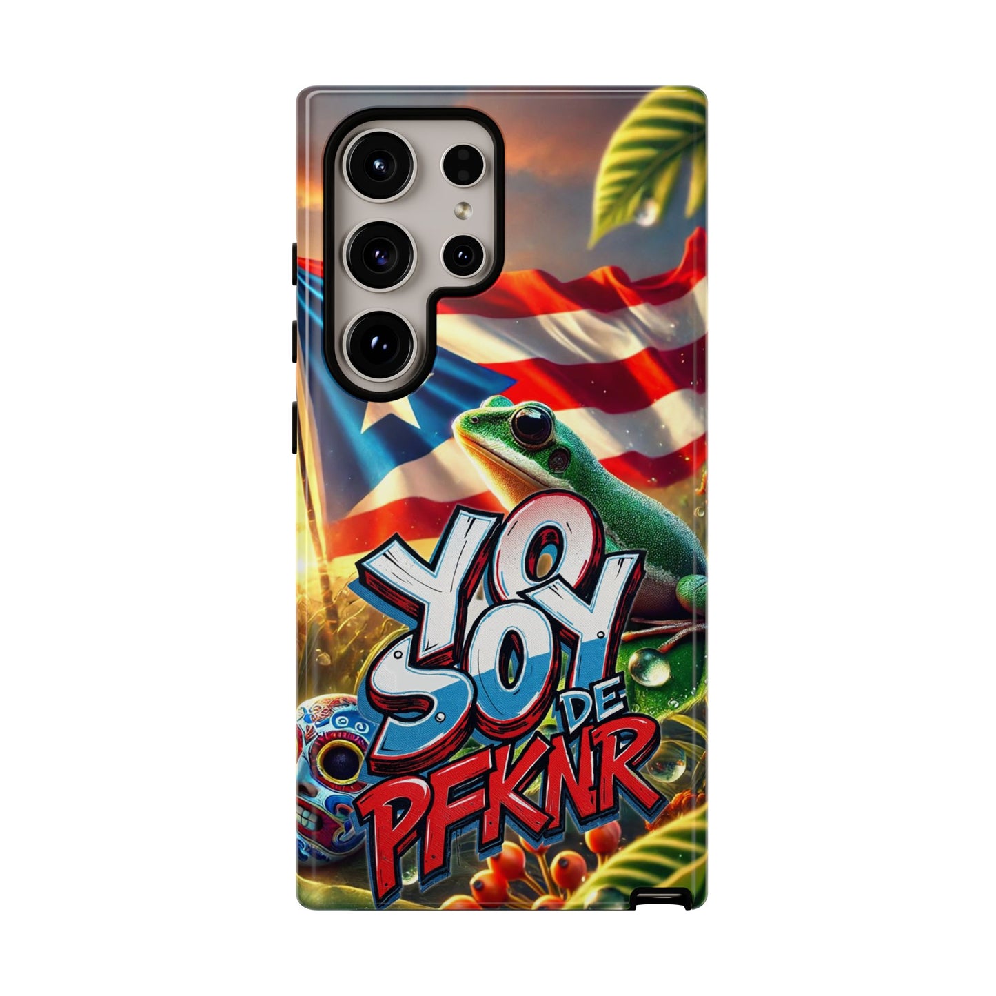 YO SOY DE PFKNR, Puerto Rican Pride Phone Case | Tough Cases, Tropical Vibe, Gift for Him/Her, Celebrations, Travel Enthusiasts, Eco-Friendly,