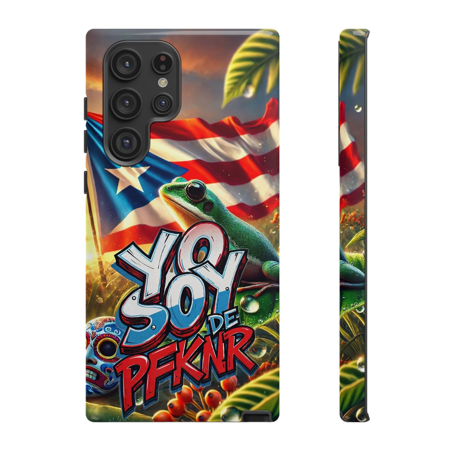 YO SOY DE PFKNR, Puerto Rican Pride Phone Case | Tough Cases, Tropical Vibe, Gift for Him/Her, Celebrations, Travel Enthusiasts, Eco-Friendly,