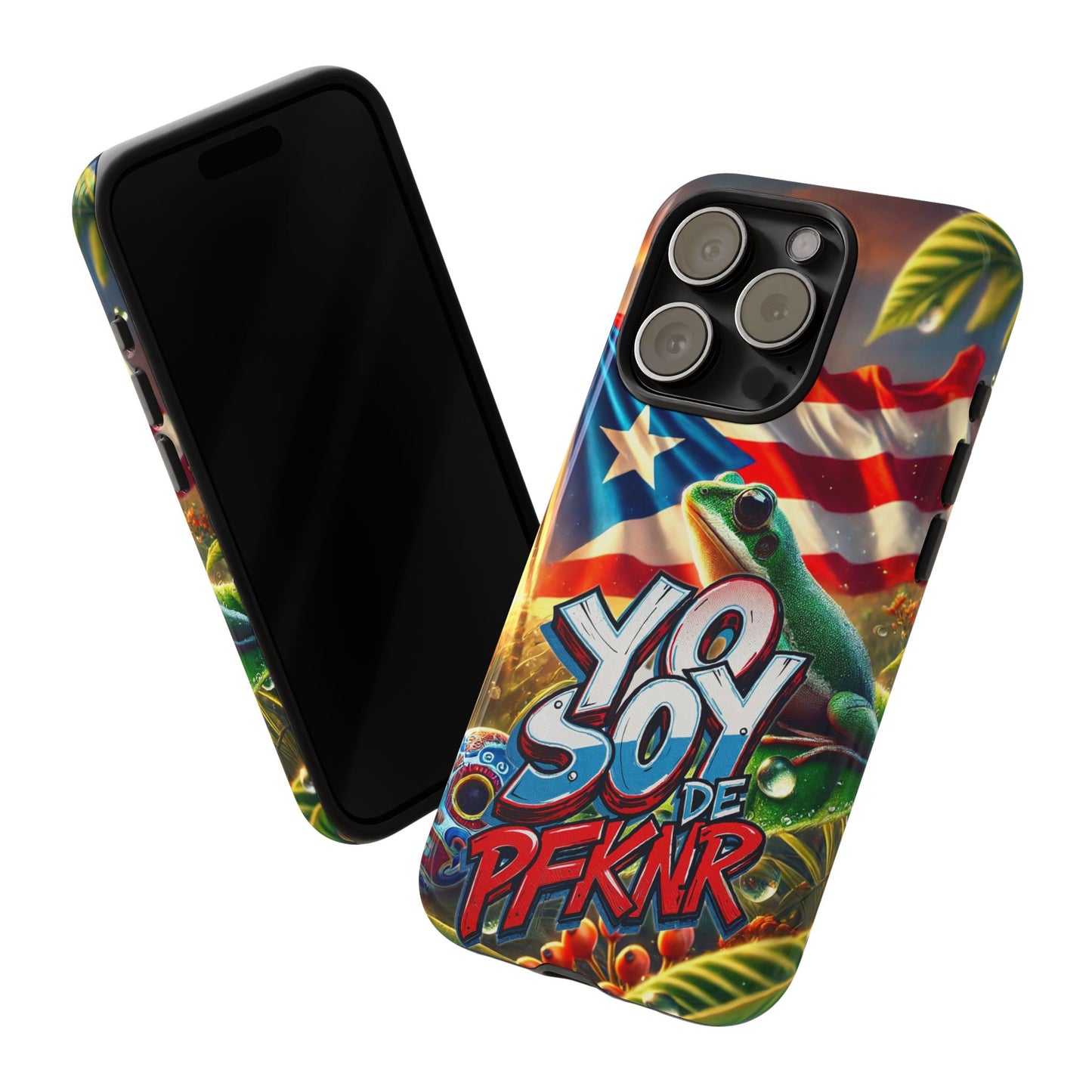 YO SOY DE PFKNR, Puerto Rican Pride Phone Case | Tough Cases, Tropical Vibe, Gift for Him/Her, Celebrations, Travel Enthusiasts, Eco-Friendly,