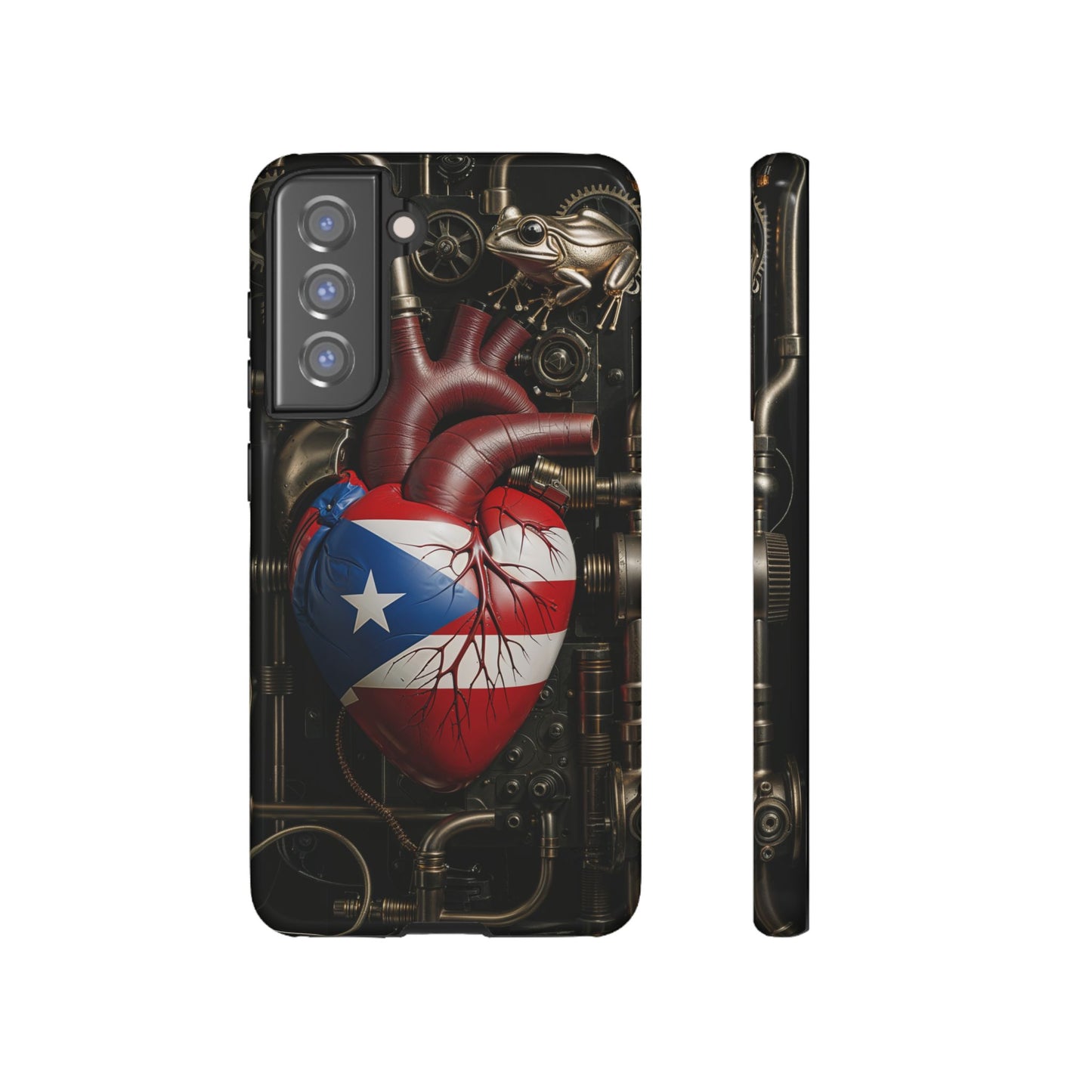 Artistic Phone Case CORAZON DE PUERTO RICO, Tough Cases for Music Lovers, Unique Accessories for Gifts, Heart and Puerto Rican Pride, Stylish Phone Covers