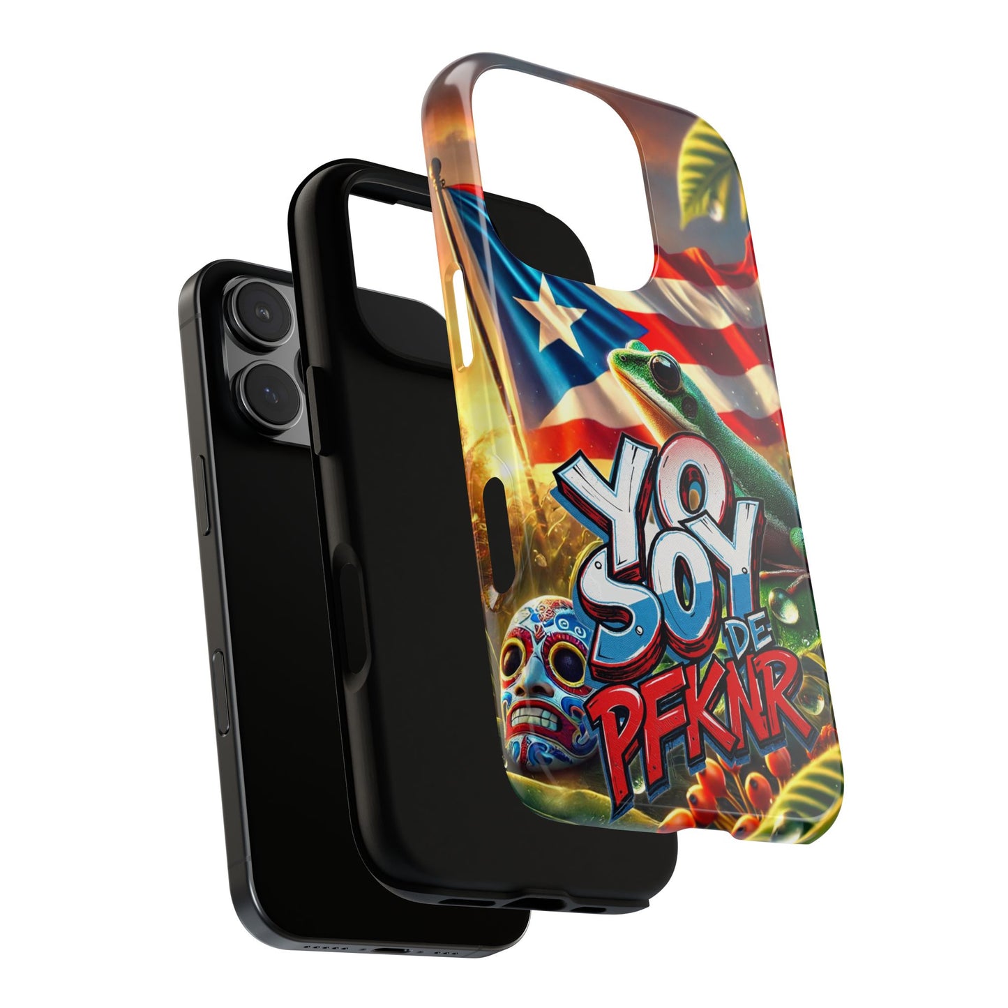 YO SOY DE PFKNR, Puerto Rican Pride Phone Case | Tough Cases, Tropical Vibe, Gift for Him/Her, Celebrations, Travel Enthusiasts, Eco-Friendly,