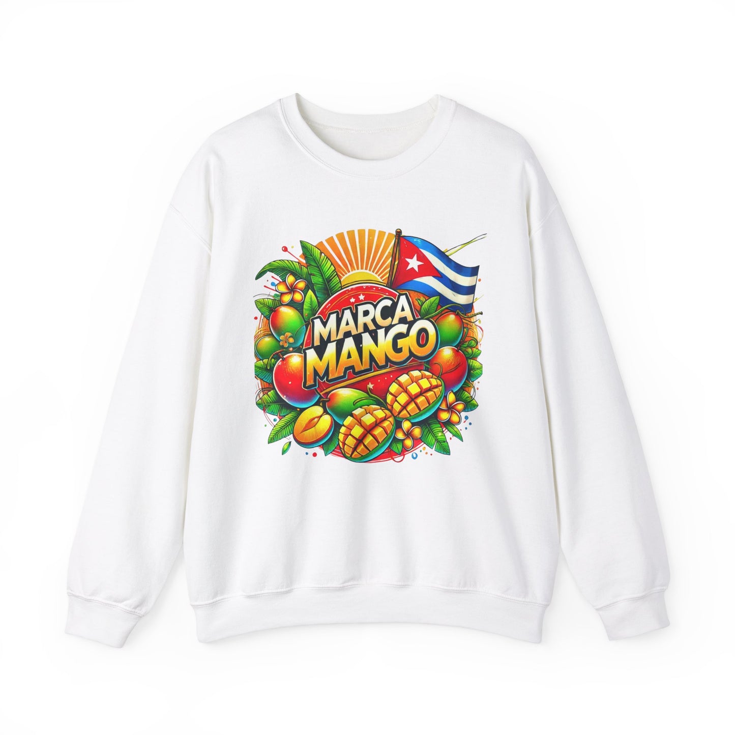 MARCA MANGO, CUBAN, CULTURA,Unisex Heavy Blend™ Crewneck Sweatshirt, ASERE, PARA CUBANOS, REGALOS PARA CUBANOS, AMIGOS CUBANOS, MEJORES AMIGOS CUBANOS, REGALOS