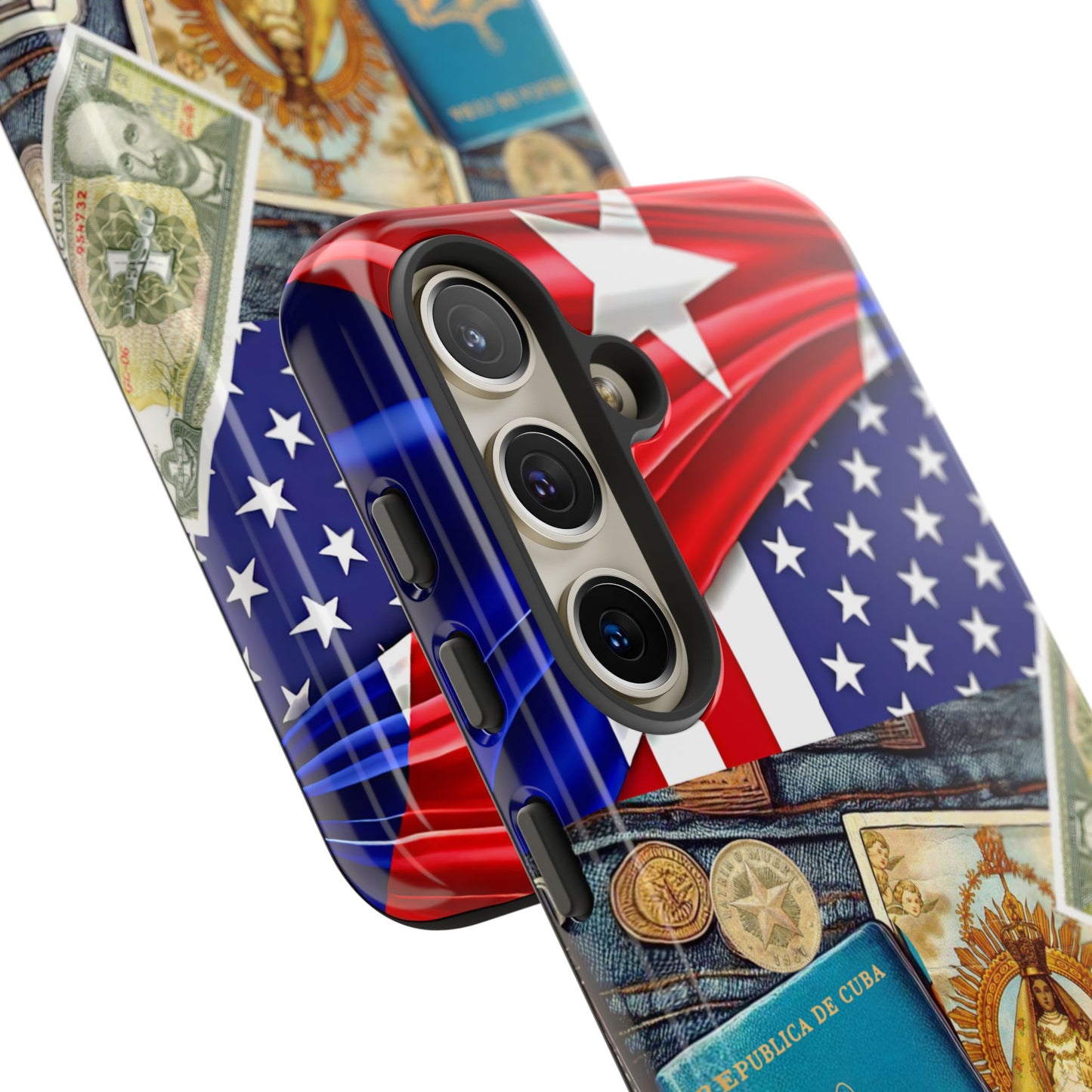 FUNDA PARA TELEFONO, IPHONE, SAMSUNG, MIKAELA, CUBA, CULTURA CUBANA, BANDERA DE CUBA