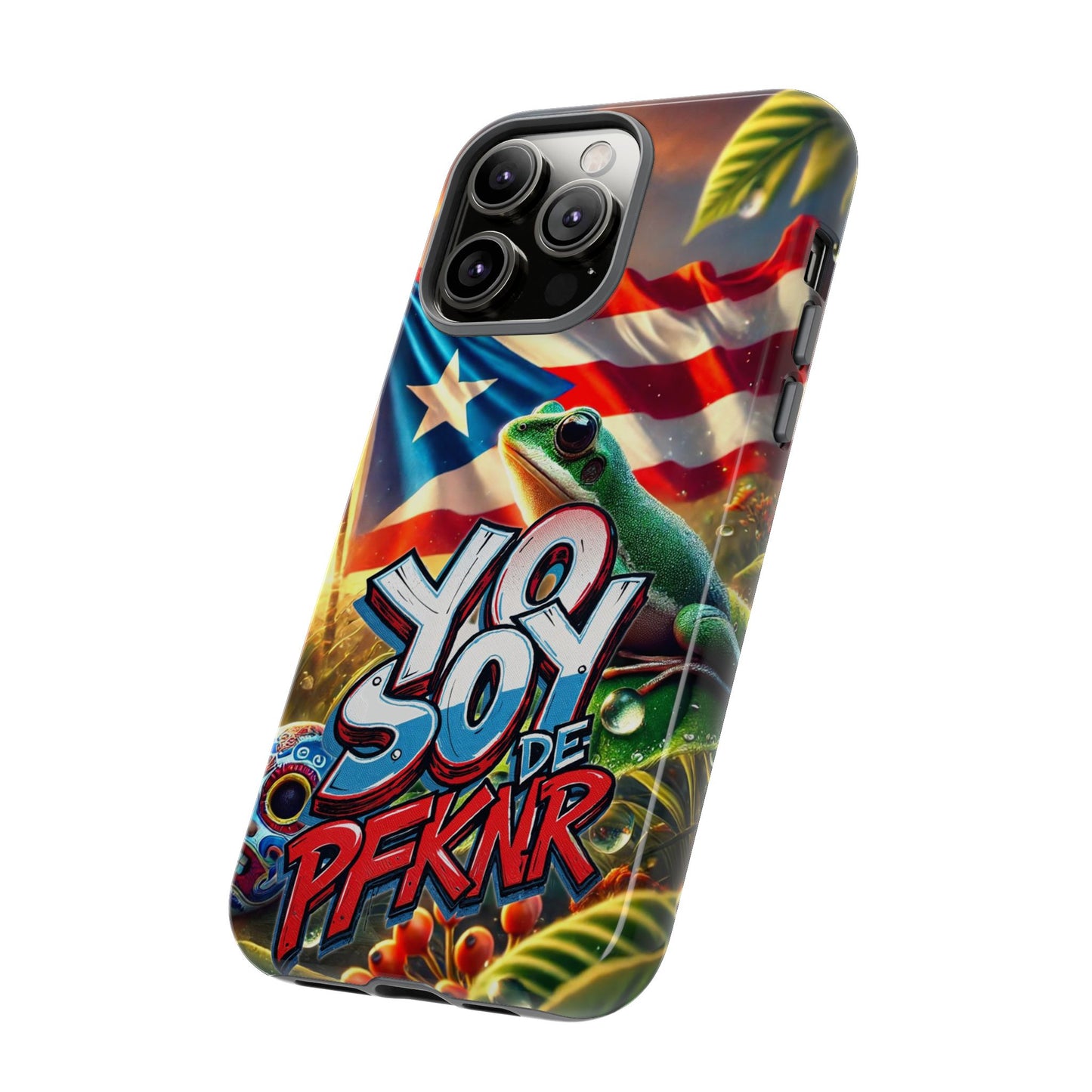 YO SOY DE PFKNR, Puerto Rican Pride Phone Case | Tough Cases, Tropical Vibe, Gift for Him/Her, Celebrations, Travel Enthusiasts, Eco-Friendly,