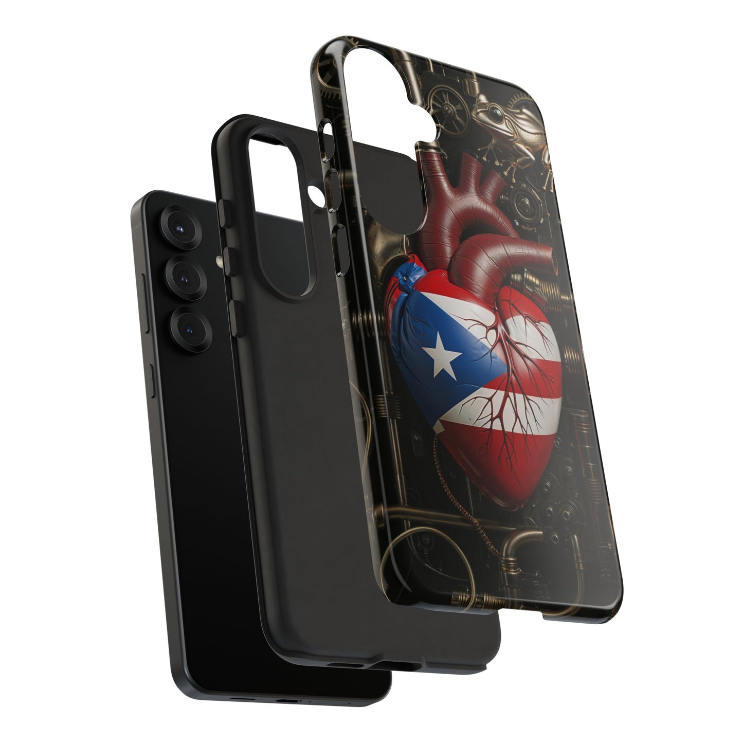 Artistic Phone Case CORAZON DE PUERTO RICO, Tough Cases for Music Lovers, Unique Accessories for Gifts, Heart and Puerto Rican Pride, Stylish Phone Covers