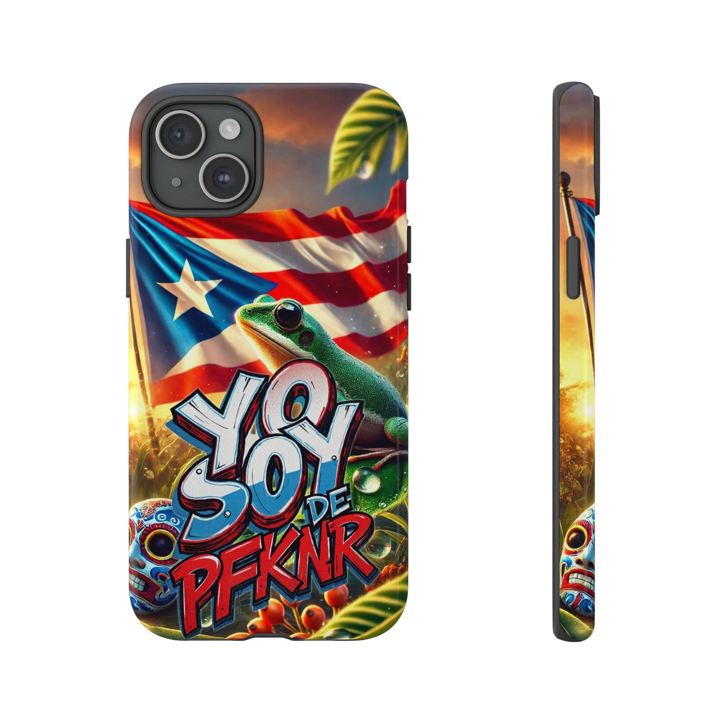 YO SOY DE PFKNR, Puerto Rican Pride Phone Case | Tough Cases, Tropical Vibe, Gift for Him/Her, Celebrations, Travel Enthusiasts, Eco-Friendly,