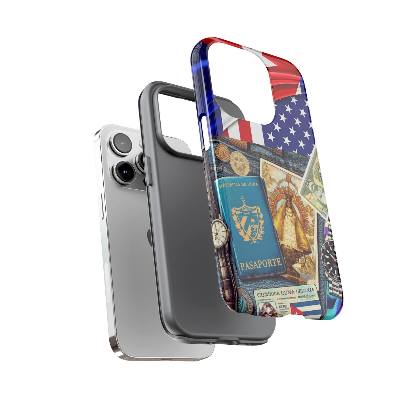 FUNDA PARA TELEFONO, IPHONE, SAMSUNG, MIKAELA, CUBA, CULTURA CUBANA, BANDERA DE CUBA