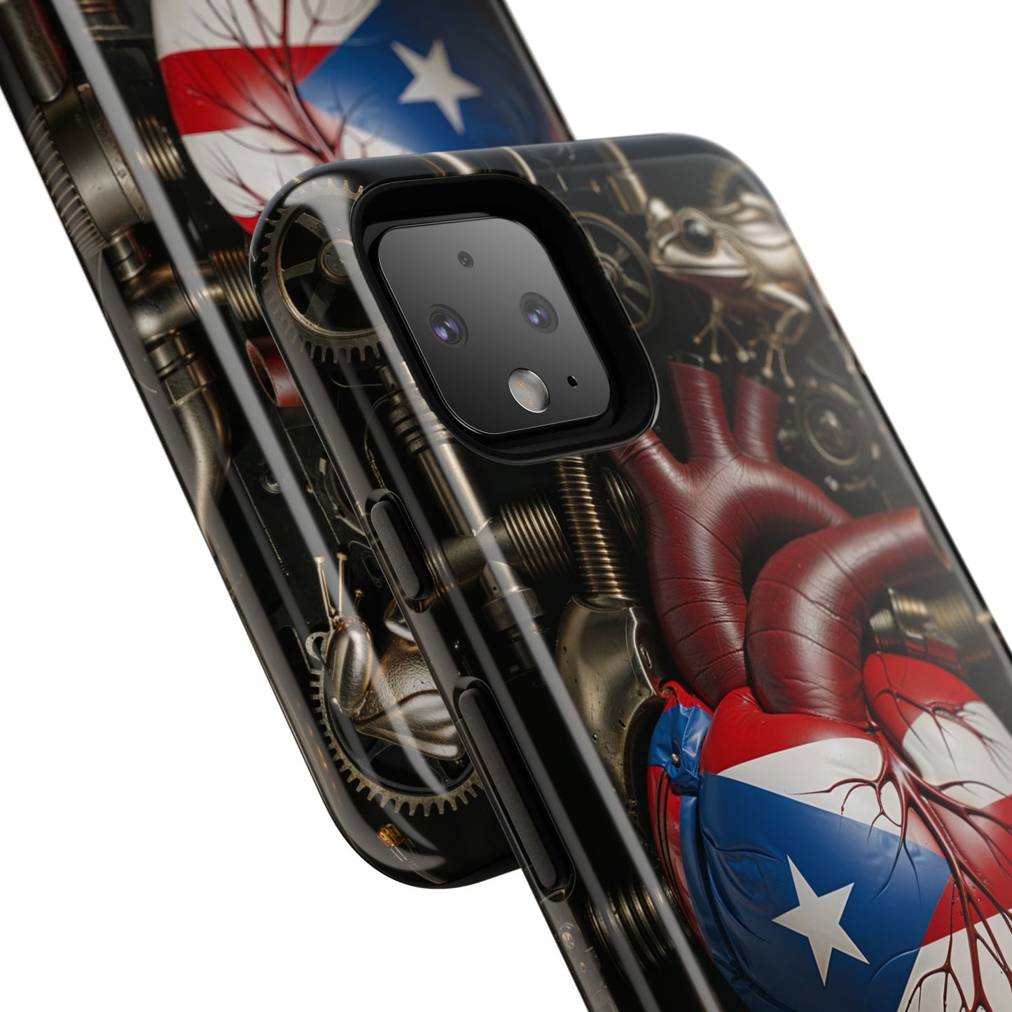 Artistic Phone Case CORAZON DE PUERTO RICO, Tough Cases for Music Lovers, Unique Accessories for Gifts, Heart and Puerto Rican Pride, Stylish Phone Covers