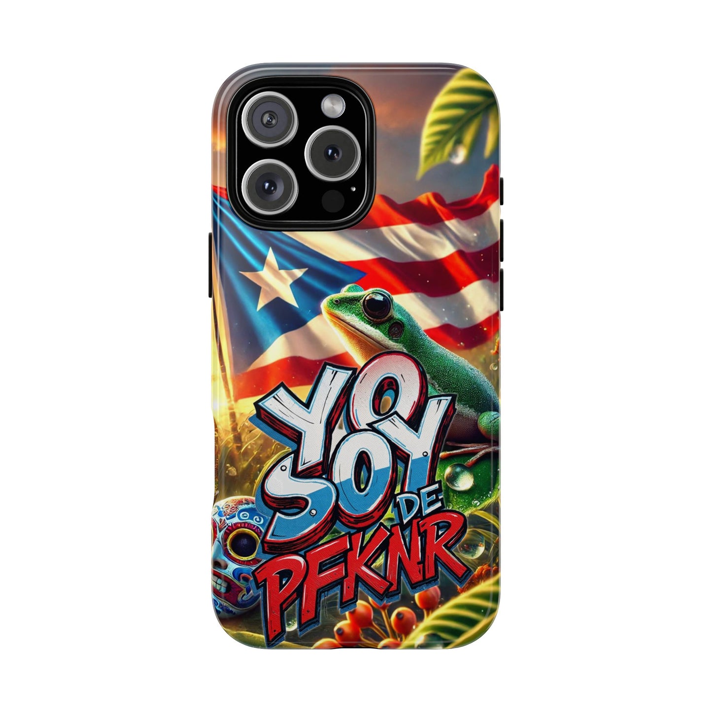 YO SOY DE PFKNR, Puerto Rican Pride Phone Case | Tough Cases, Tropical Vibe, Gift for Him/Her, Celebrations, Travel Enthusiasts, Eco-Friendly,
