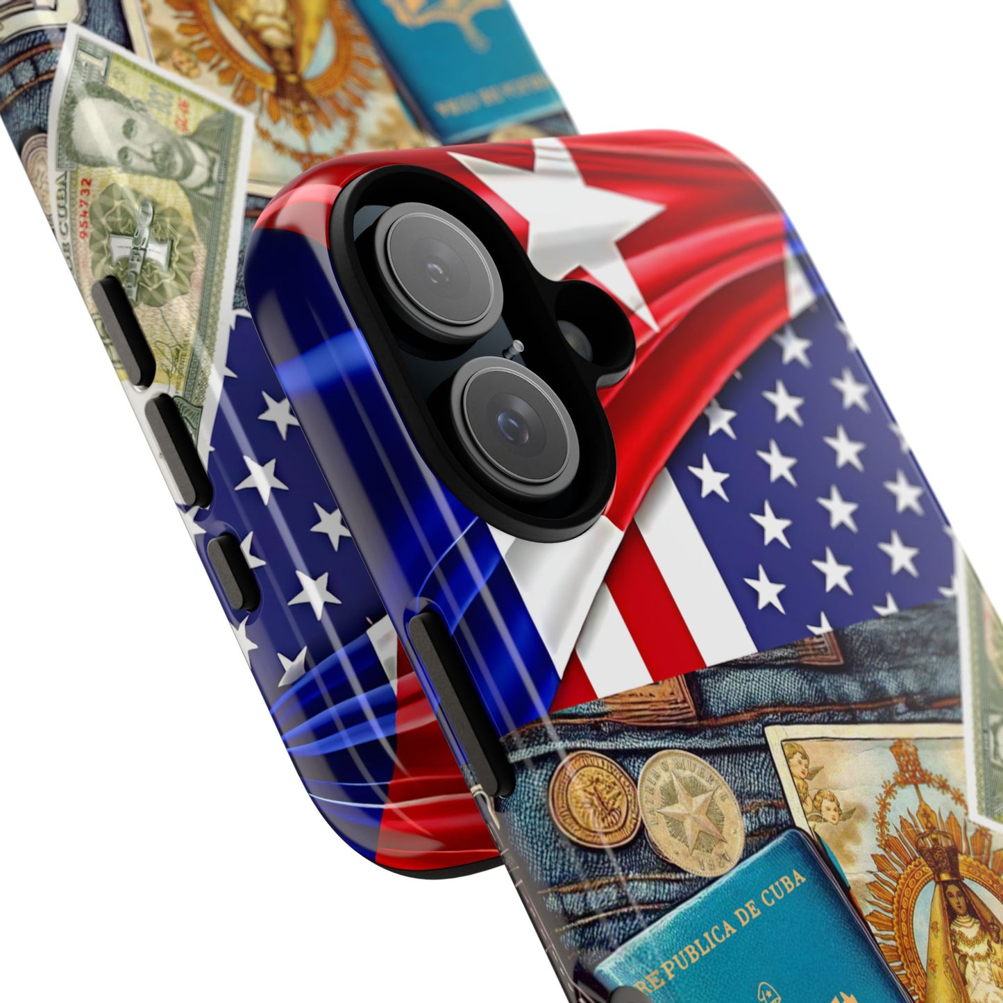 FUNDA PARA TELEFONO, IPHONE, SAMSUNG, MIKAELA, CUBA, CULTURA CUBANA, BANDERA DE CUBA