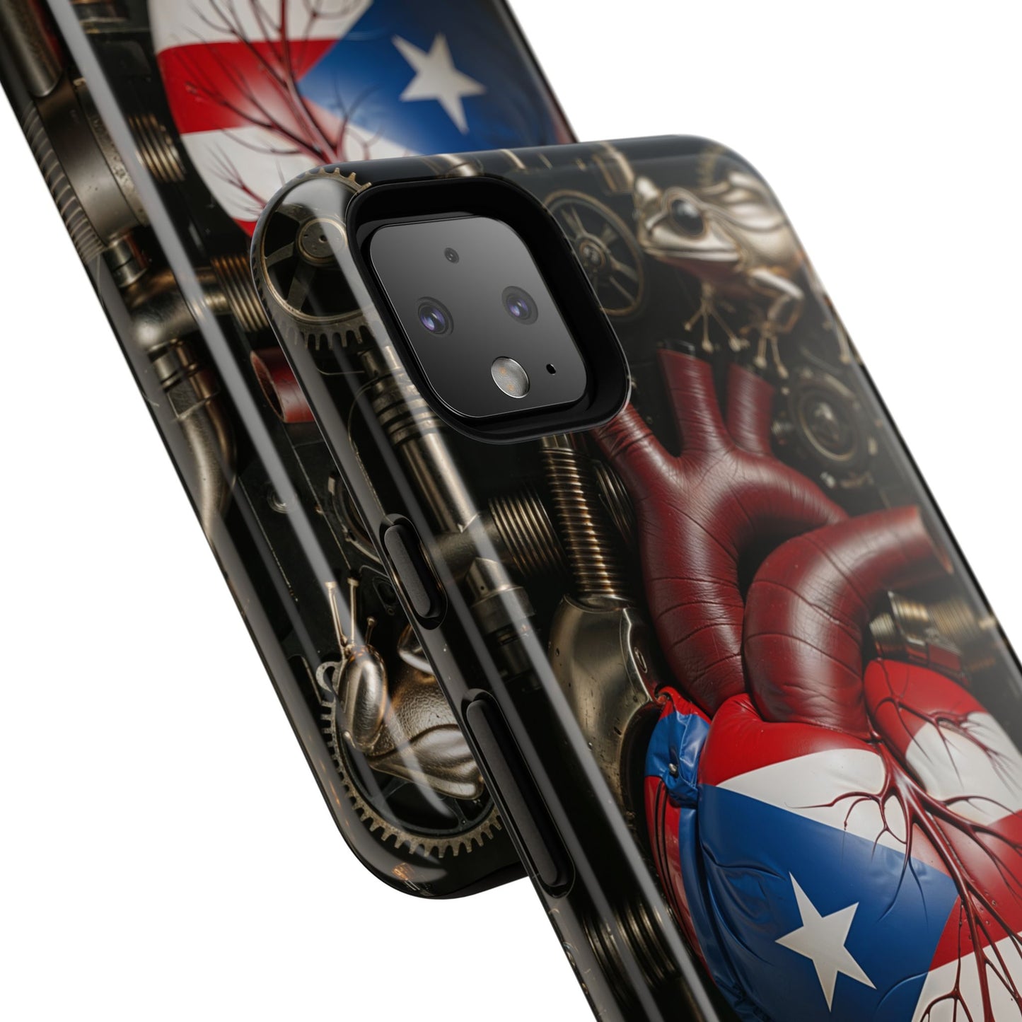 Artistic Phone Case CORAZON DE PUERTO RICO, Tough Cases for Music Lovers, Unique Accessories for Gifts, Heart and Puerto Rican Pride, Stylish Phone Covers