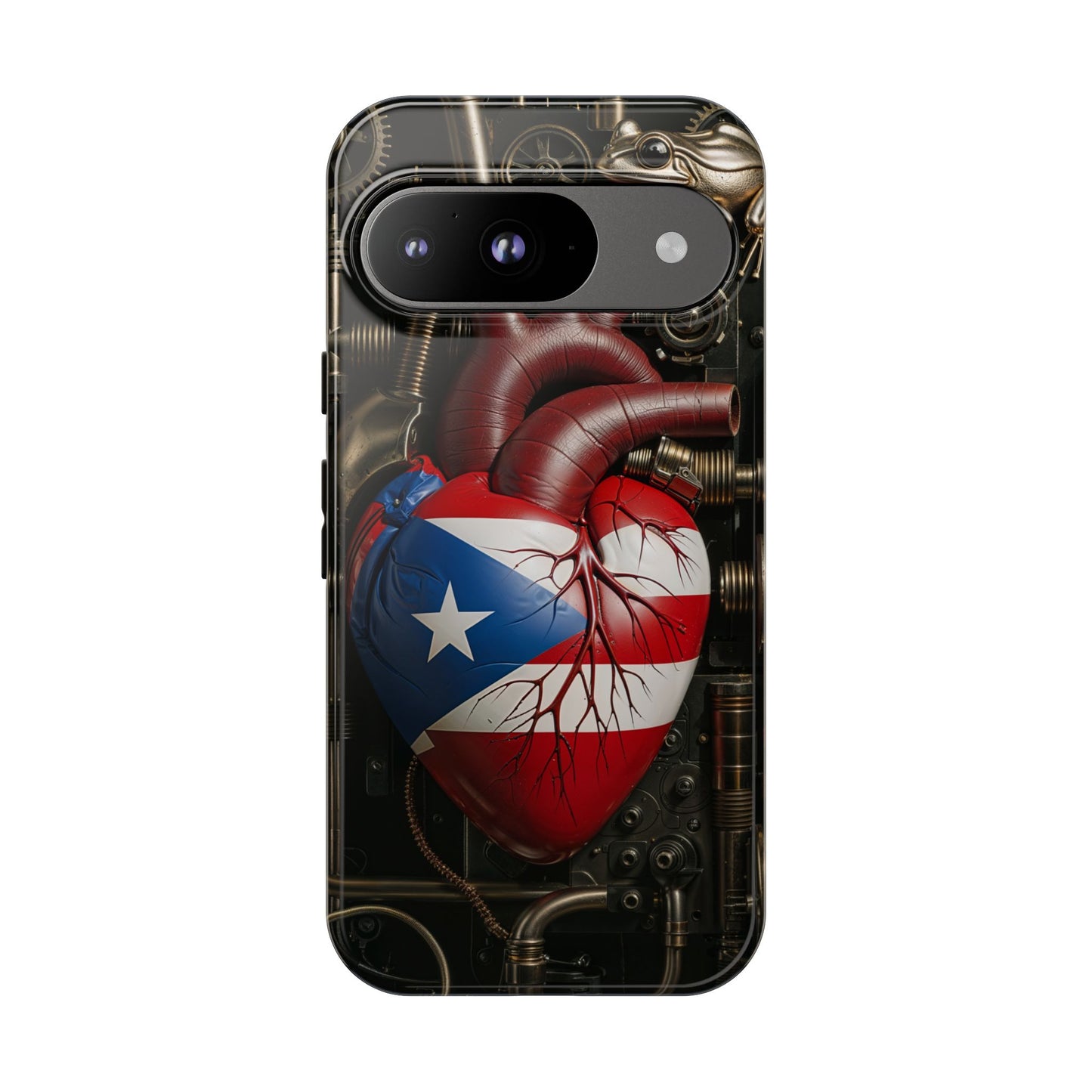 Artistic Phone Case CORAZON DE PUERTO RICO, Tough Cases for Music Lovers, Unique Accessories for Gifts, Heart and Puerto Rican Pride, Stylish Phone Covers
