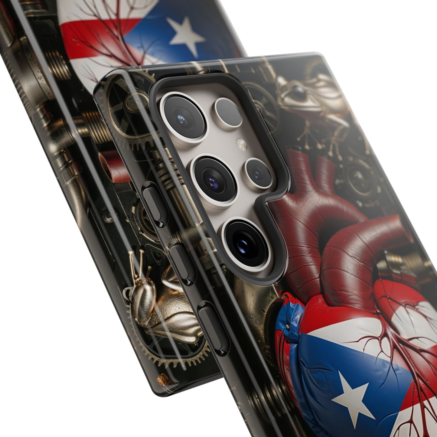 Artistic Phone Case CORAZON DE PUERTO RICO, Tough Cases for Music Lovers, Unique Accessories for Gifts, Heart and Puerto Rican Pride, Stylish Phone Covers