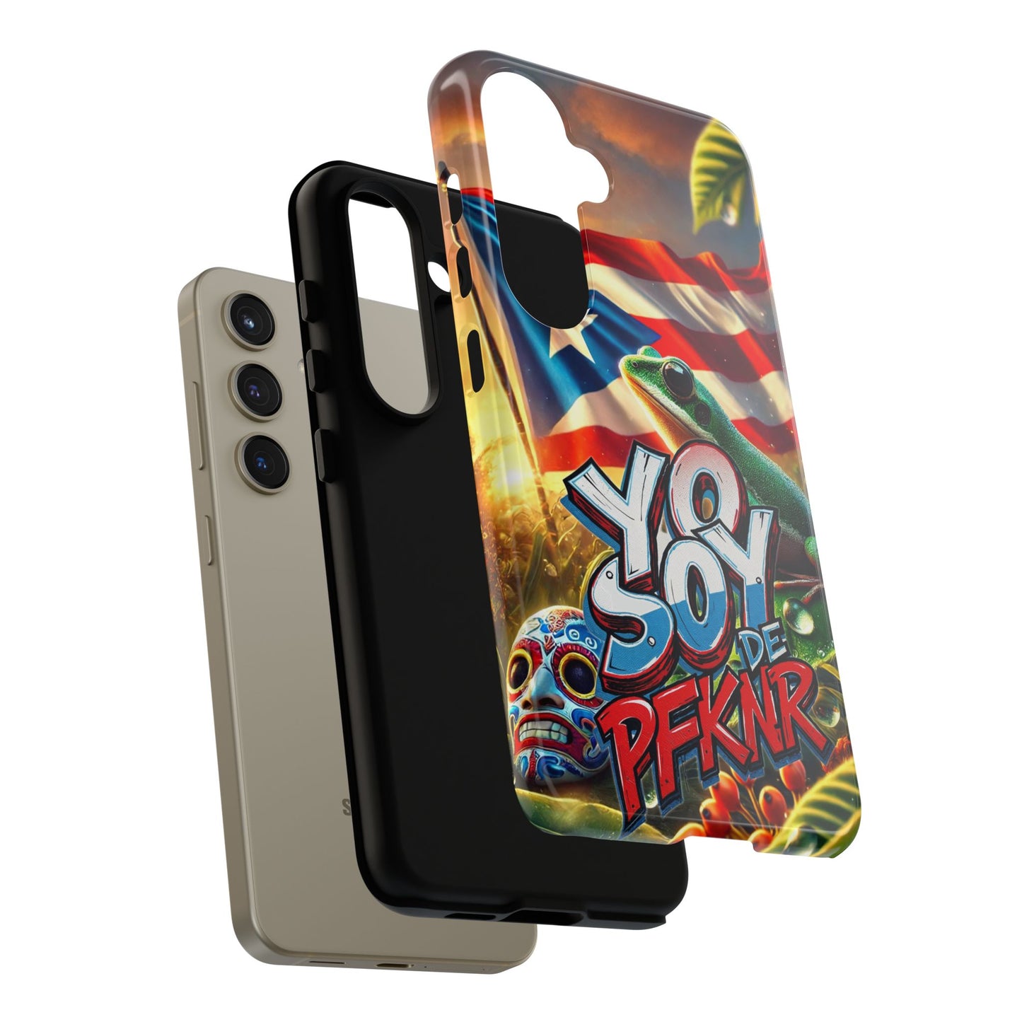 YO SOY DE PFKNR, Puerto Rican Pride Phone Case | Tough Cases, Tropical Vibe, Gift for Him/Her, Celebrations, Travel Enthusiasts, Eco-Friendly,