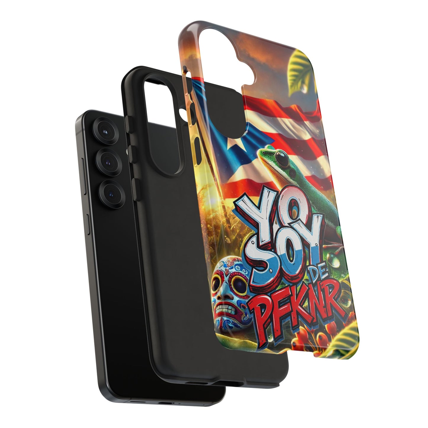 YO SOY DE PFKNR, Puerto Rican Pride Phone Case | Tough Cases, Tropical Vibe, Gift for Him/Her, Celebrations, Travel Enthusiasts, Eco-Friendly,