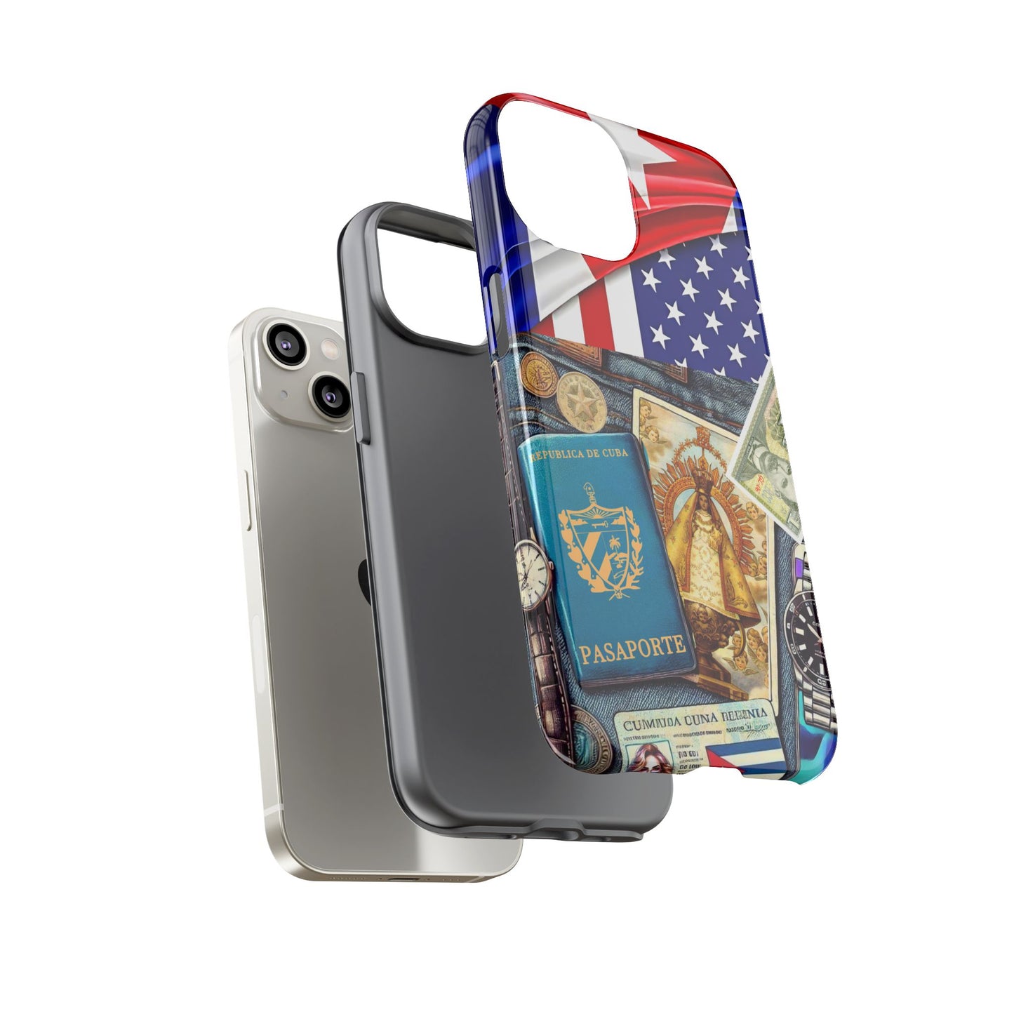 FUNDA PARA TELEFONO, IPHONE, SAMSUNG, MIKAELA, CUBA, CULTURA CUBANA, BANDERA DE CUBA