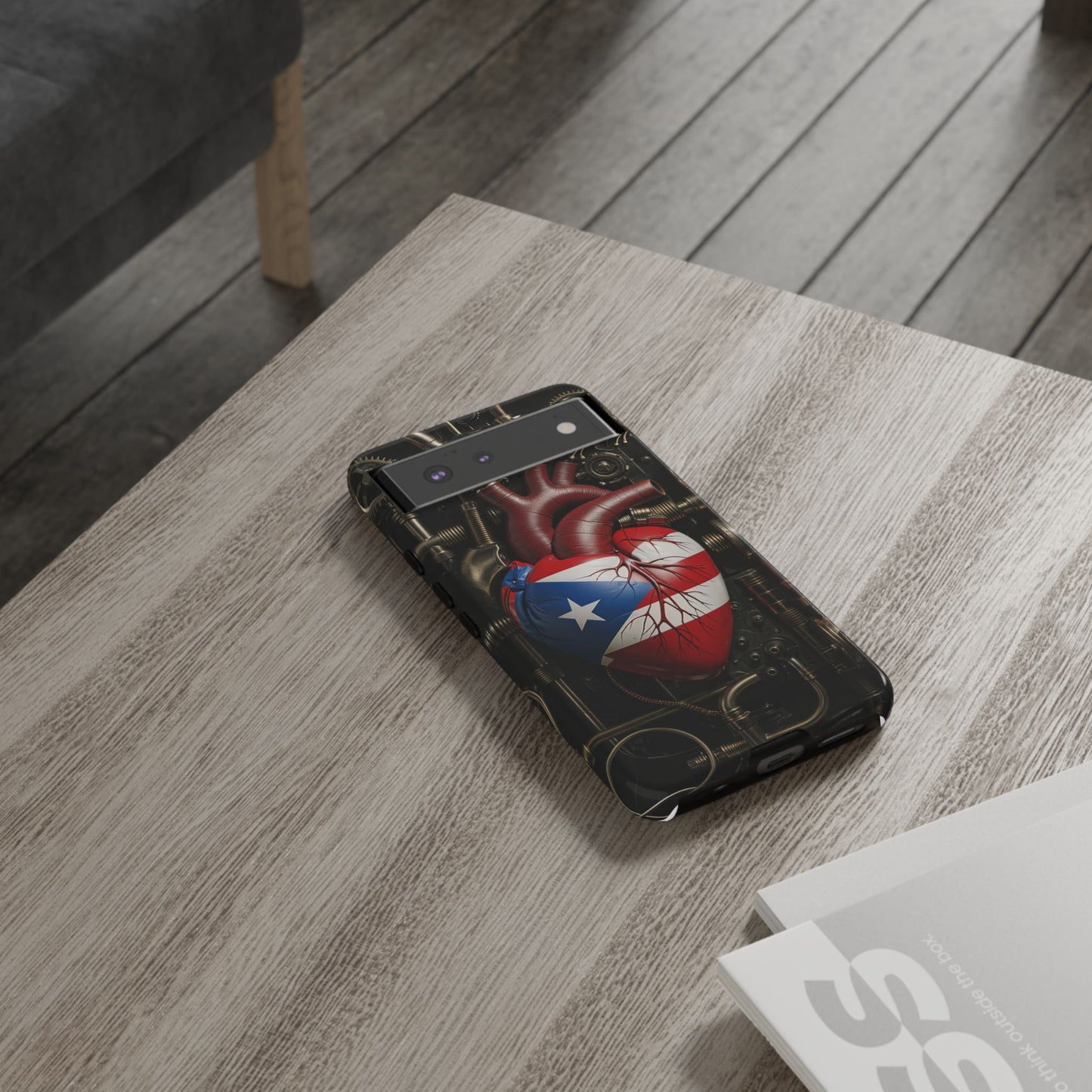 Artistic Phone Case CORAZON DE PUERTO RICO, Tough Cases for Music Lovers, Unique Accessories for Gifts, Heart and Puerto Rican Pride, Stylish Phone Covers