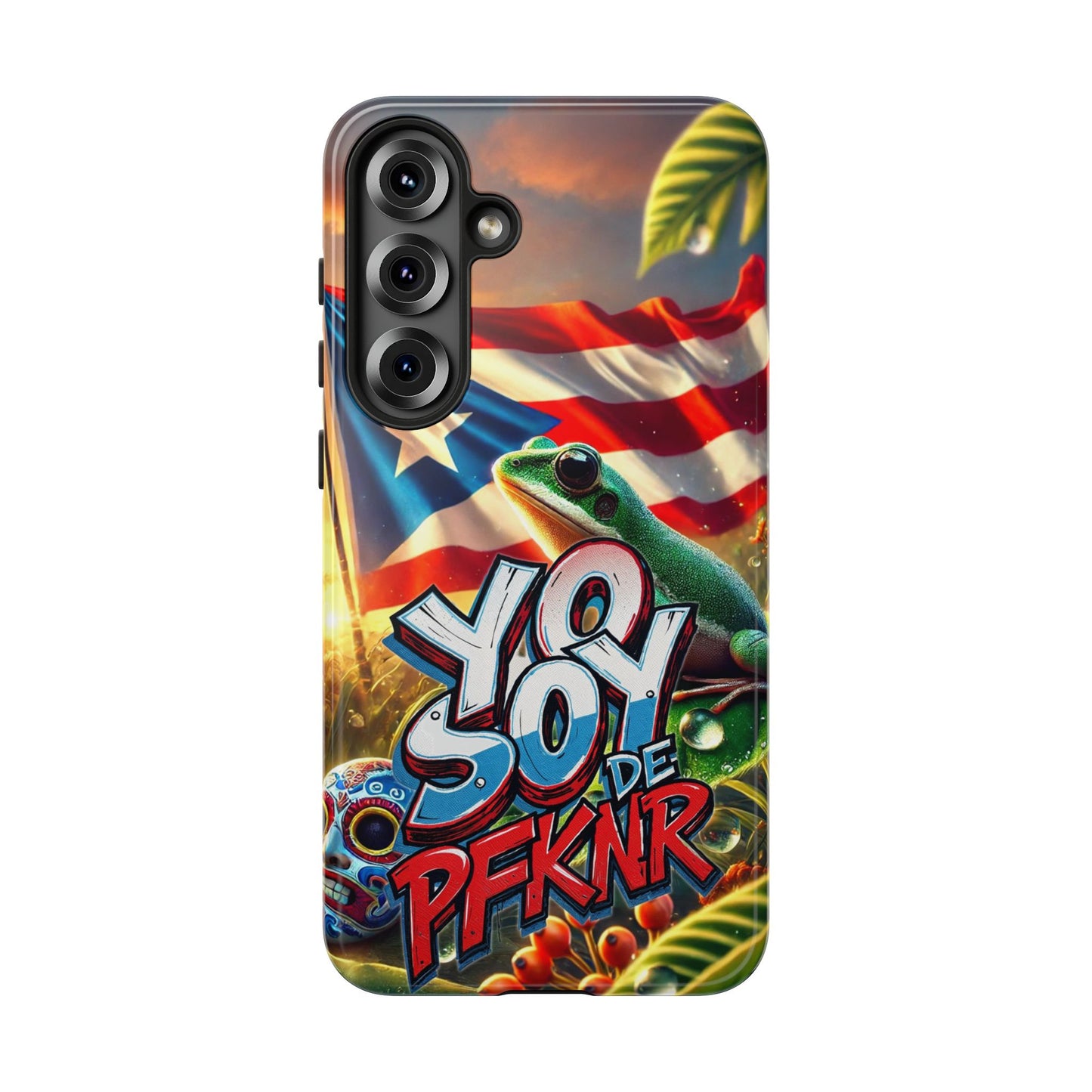 YO SOY DE PFKNR, Puerto Rican Pride Phone Case | Tough Cases, Tropical Vibe, Gift for Him/Her, Celebrations, Travel Enthusiasts, Eco-Friendly,