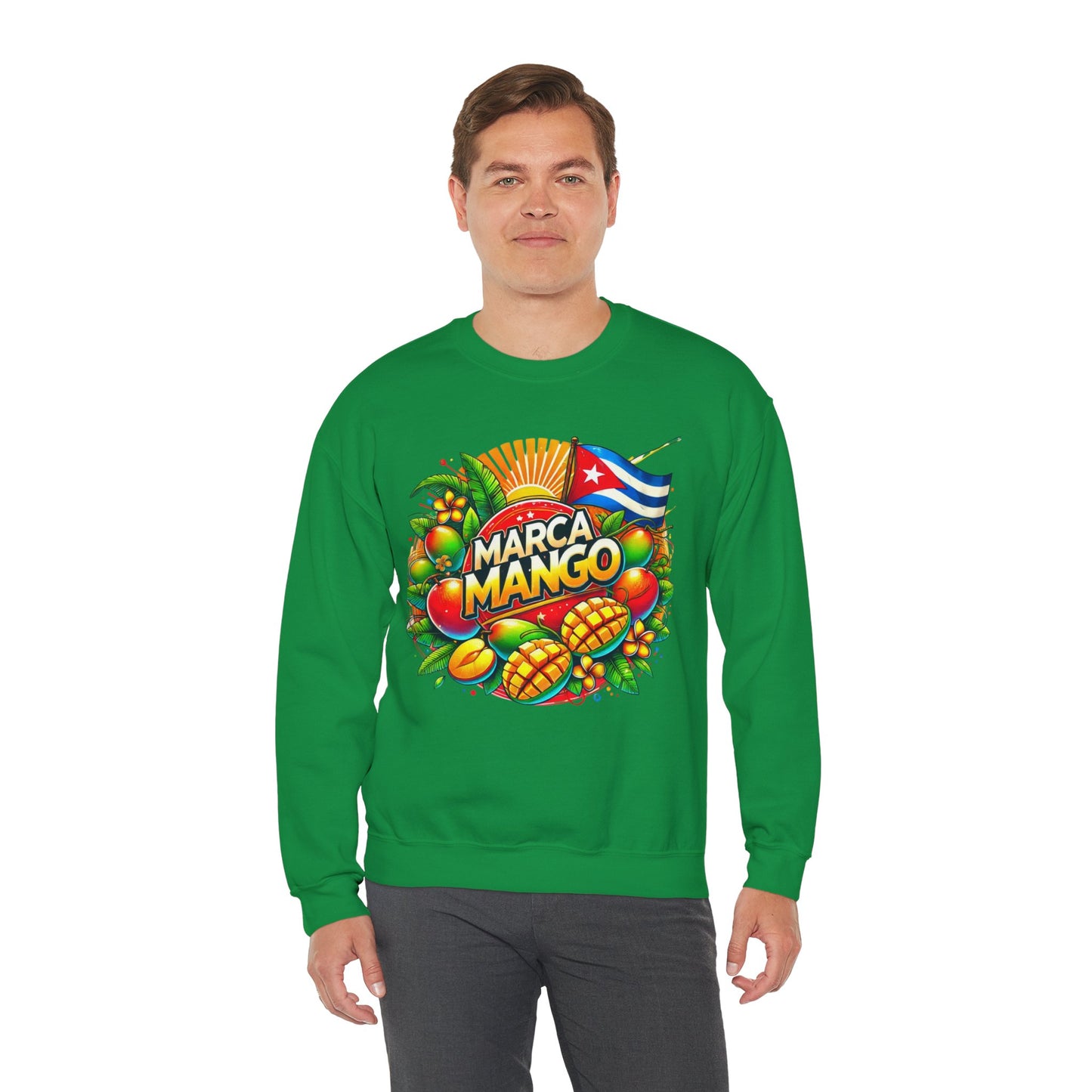 MARCA MANGO, CUBAN, CULTURA,Unisex Heavy Blend™ Crewneck Sweatshirt, ASERE, PARA CUBANOS, REGALOS PARA CUBANOS, AMIGOS CUBANOS, MEJORES AMIGOS CUBANOS, REGALOS