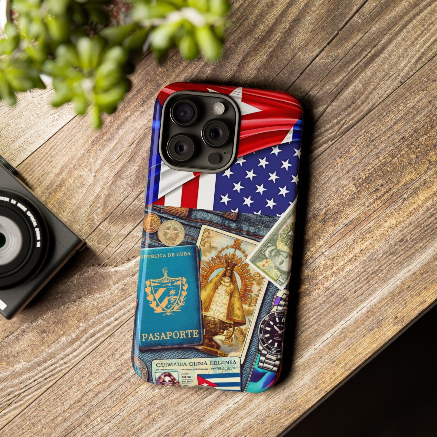 FUNDA PARA TELEFONO, IPHONE, SAMSUNG, MIKAELA, CUBA, CULTURA CUBANA, BANDERA DE CUBA